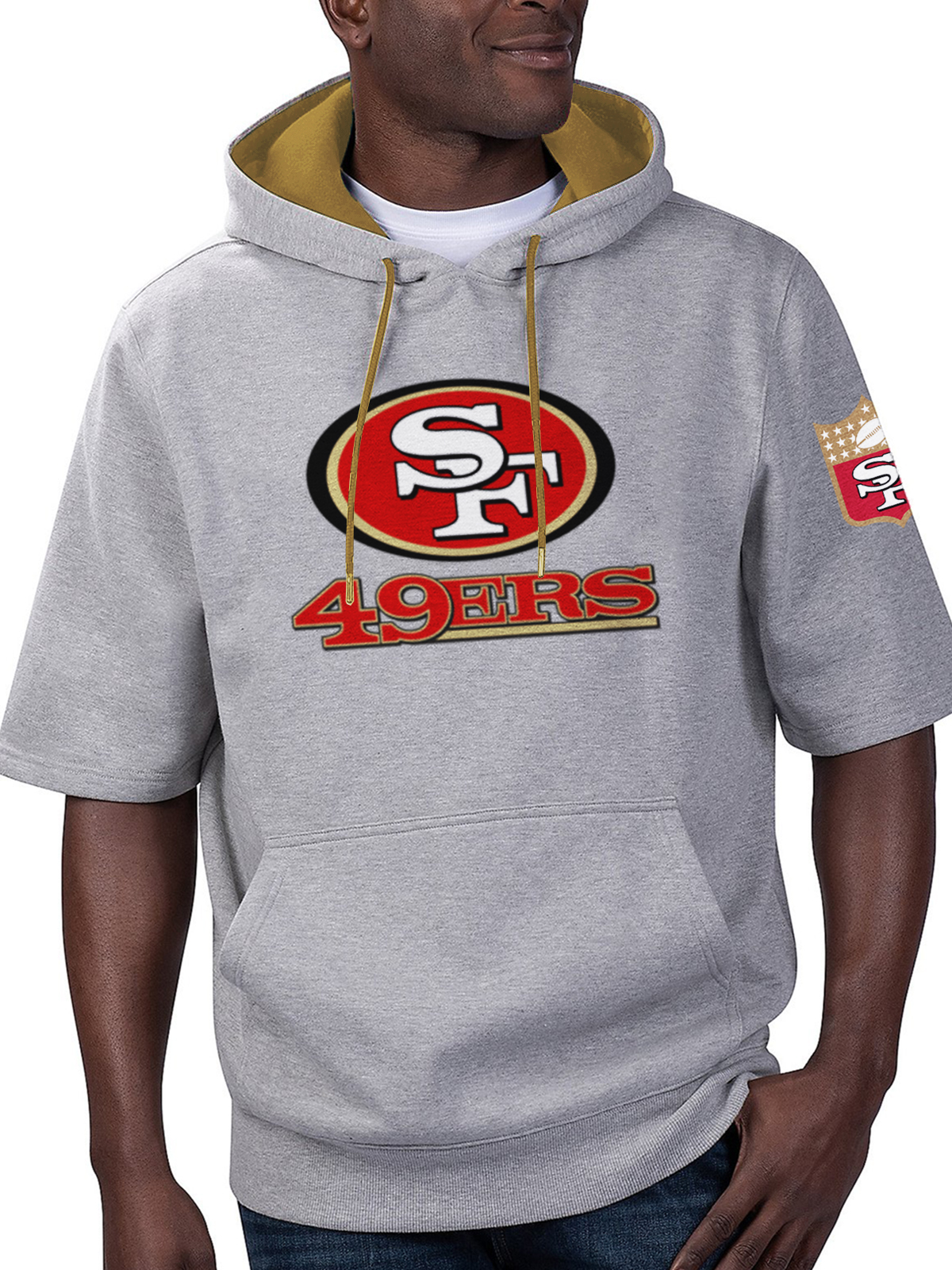 San Francisco 49ers Short Sleeve Hooded Sweatshirt