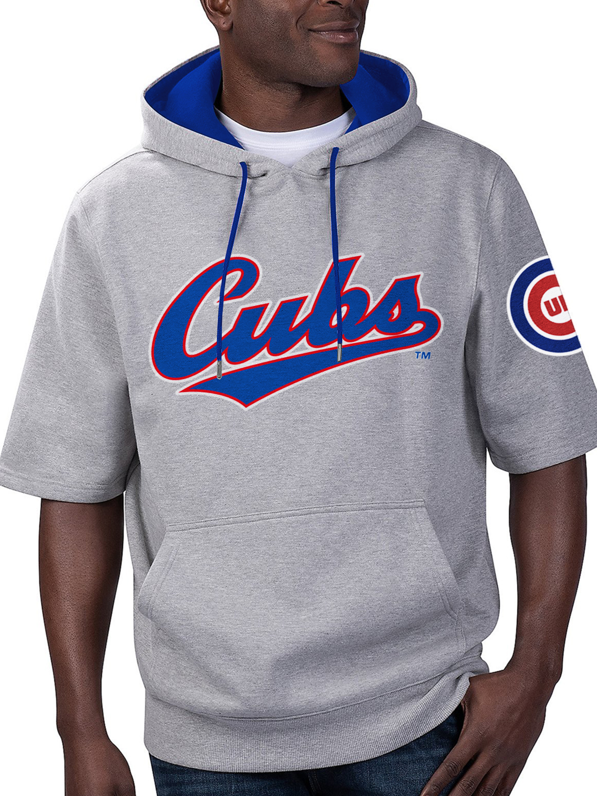 Chicago Cubs Fashion Short Sleeve Hooded Sweatshirt