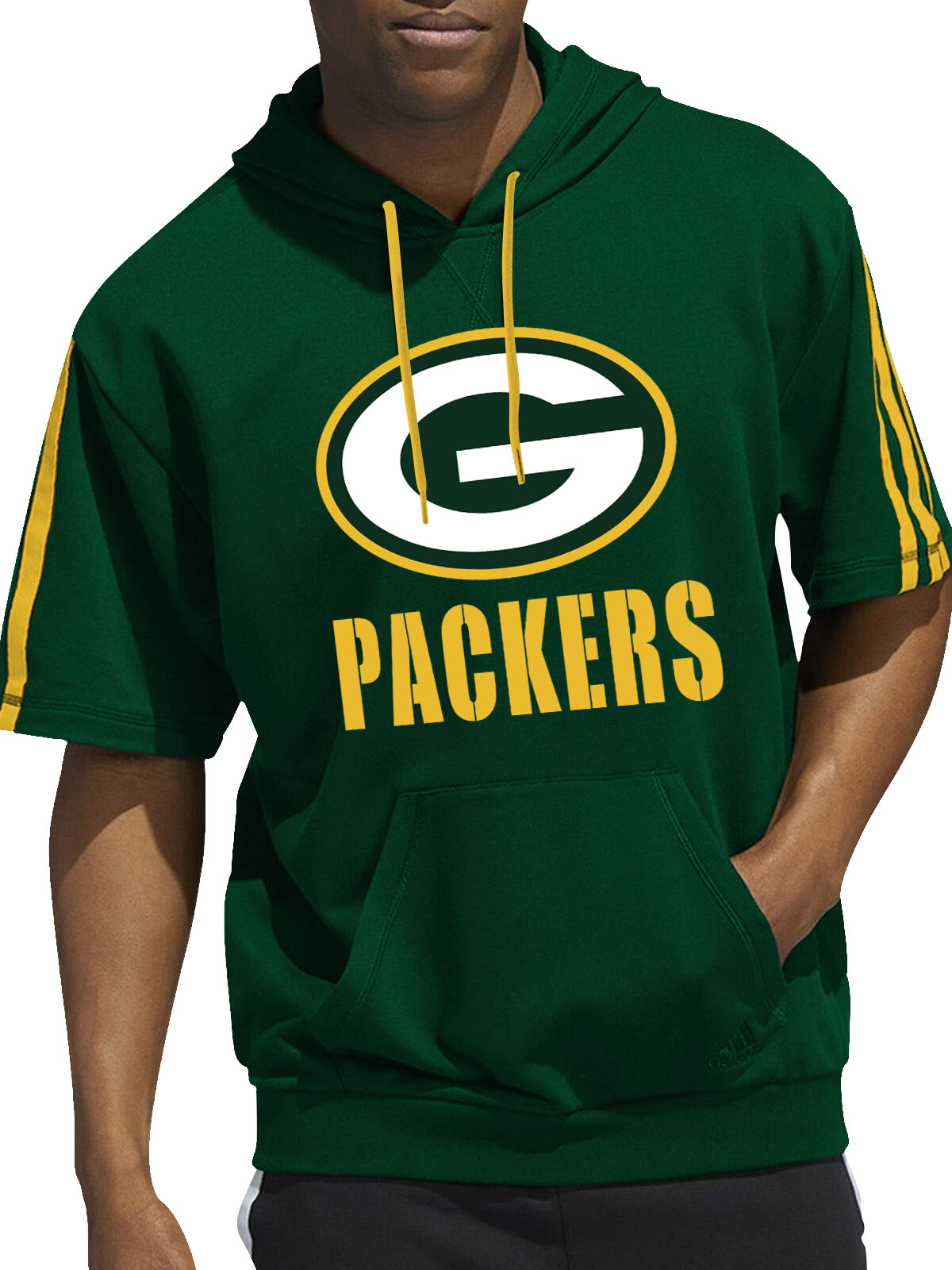 Green Bay Packers Short Sleeve Hooded Sweatshirt