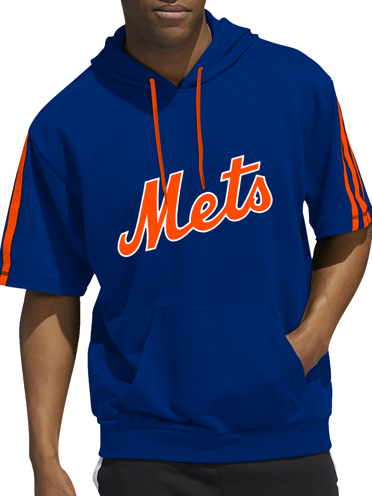 New York Mets Short Sleeve Hooded Sweatshirt