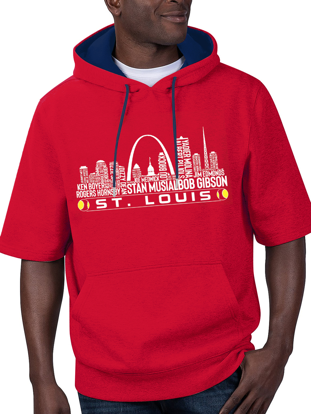 St. Louis Cardinals Short Sleeve Hooded Sweatshirt
