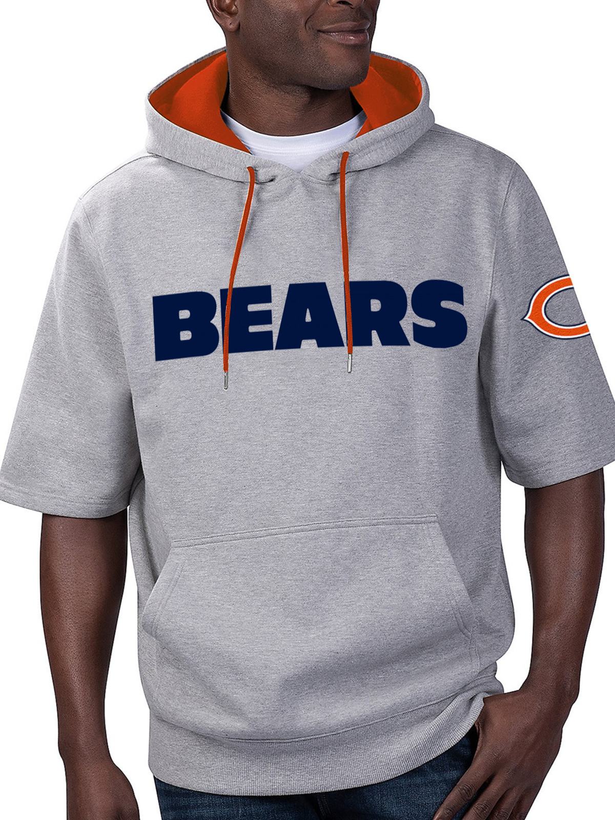 Chicago Bears Short Sleeve Hooded Sweatshirt
