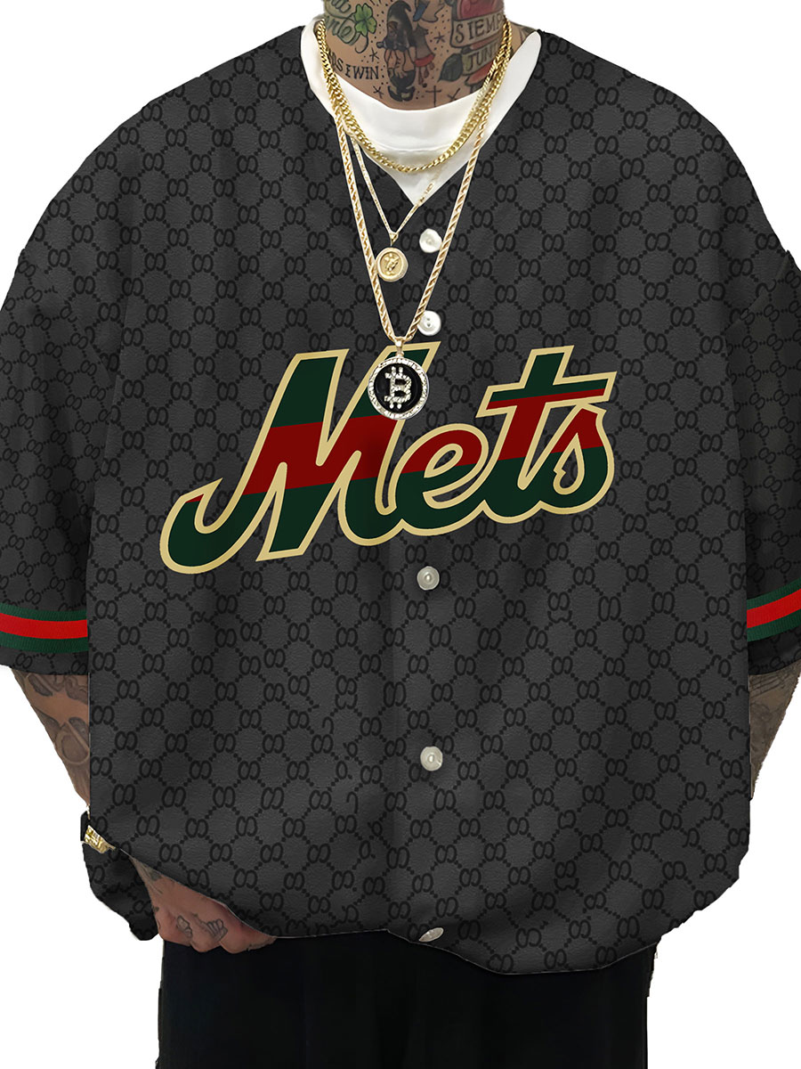 New York Mets MLB Men's Fashion Short Sleeve Jersey