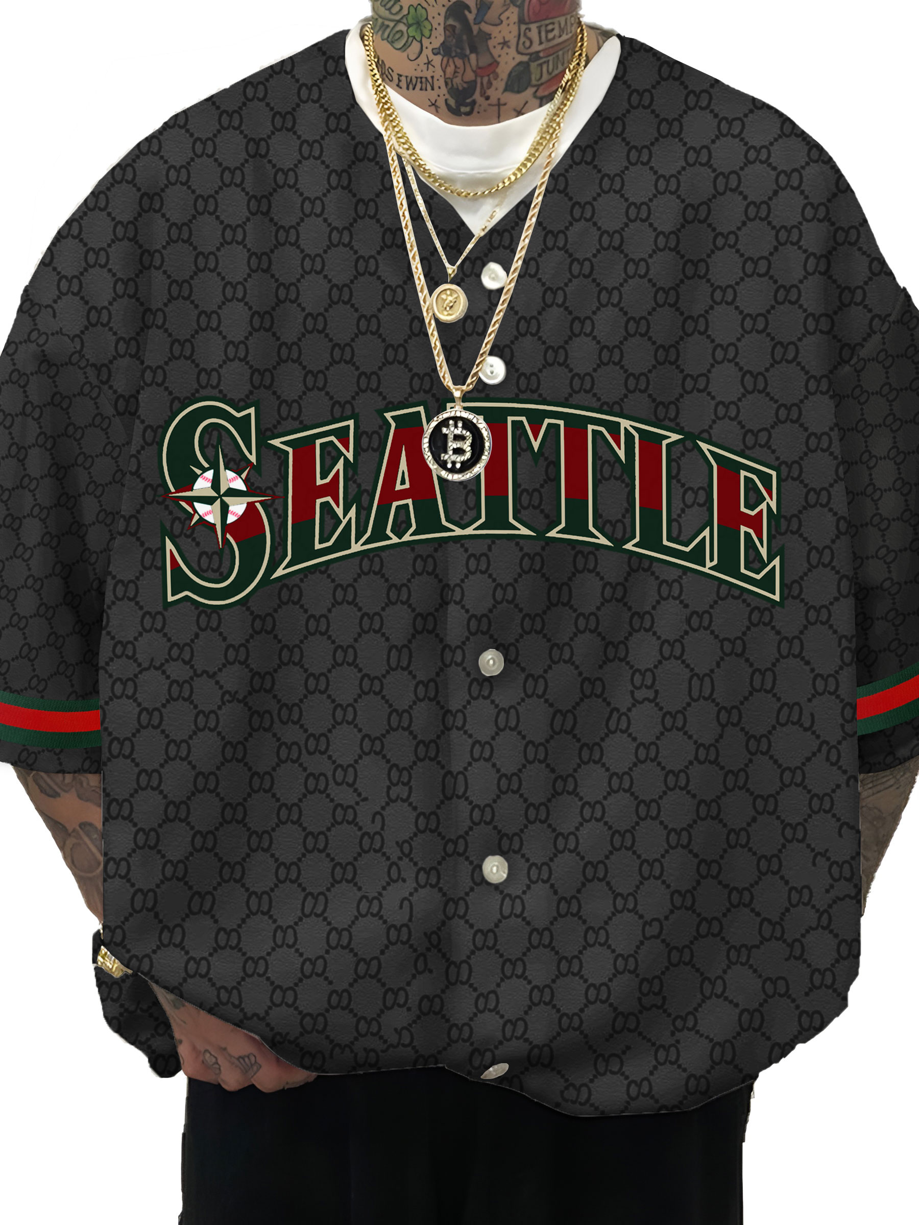 Seattle Mariners MLB Men's Fashion Short Sleeve Jersey