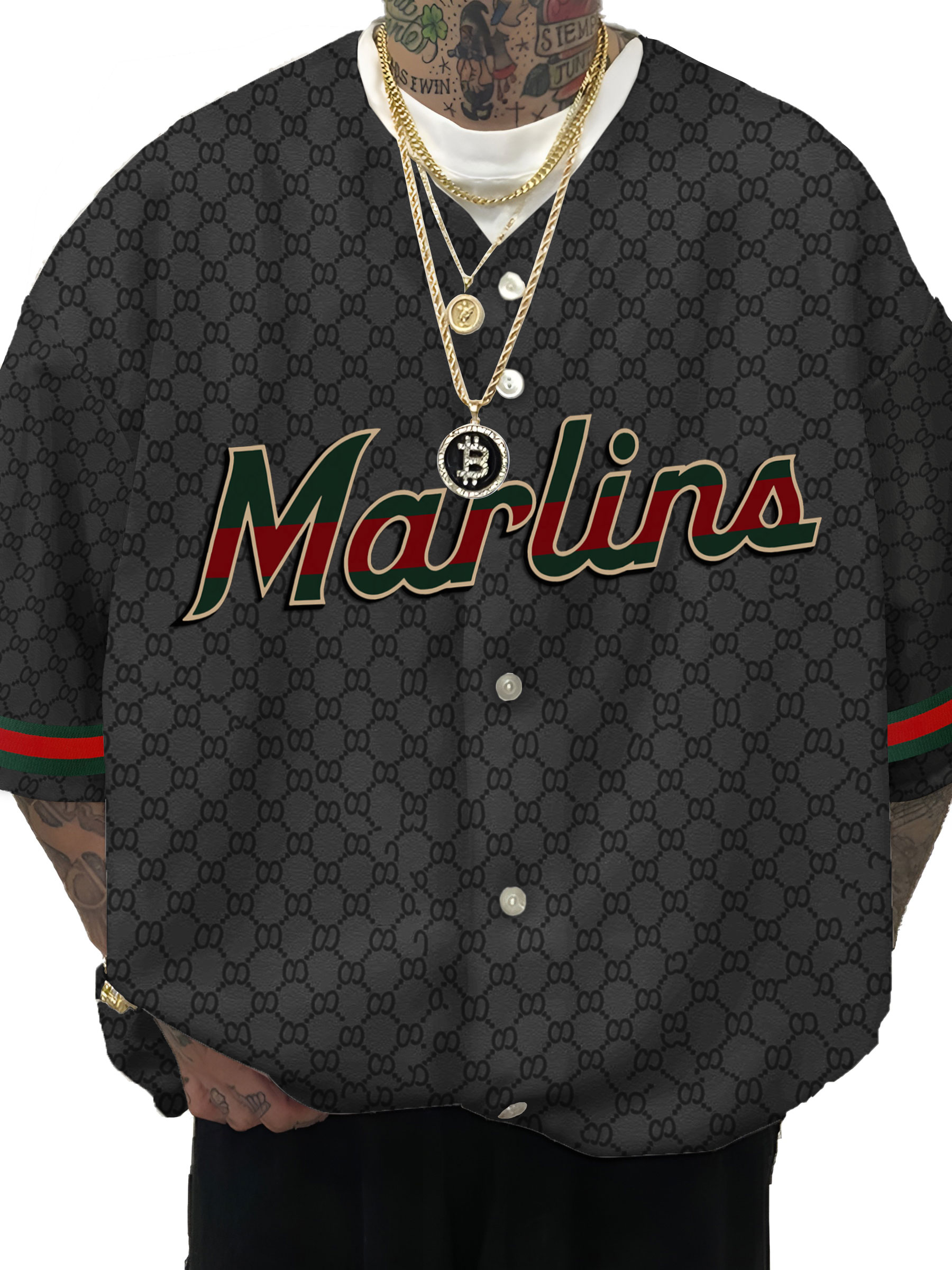 Miami Marlins MLB Men's Fashion Short Sleeve Jersey