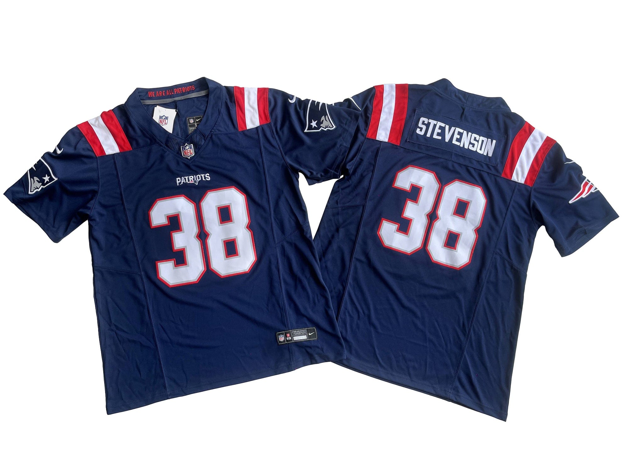 New England Patriots 38# Rhamondre Stevenson Nike Vapor F.U.S.E. Limited Jersey
