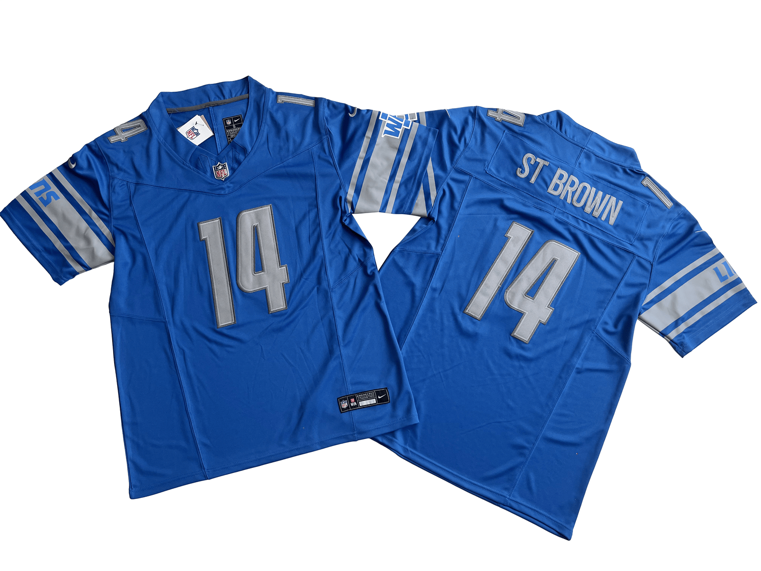 Detroit Lions 14# Amon-Ra St. Brown Nike Vapor F.U.S.E. Limited Jersey