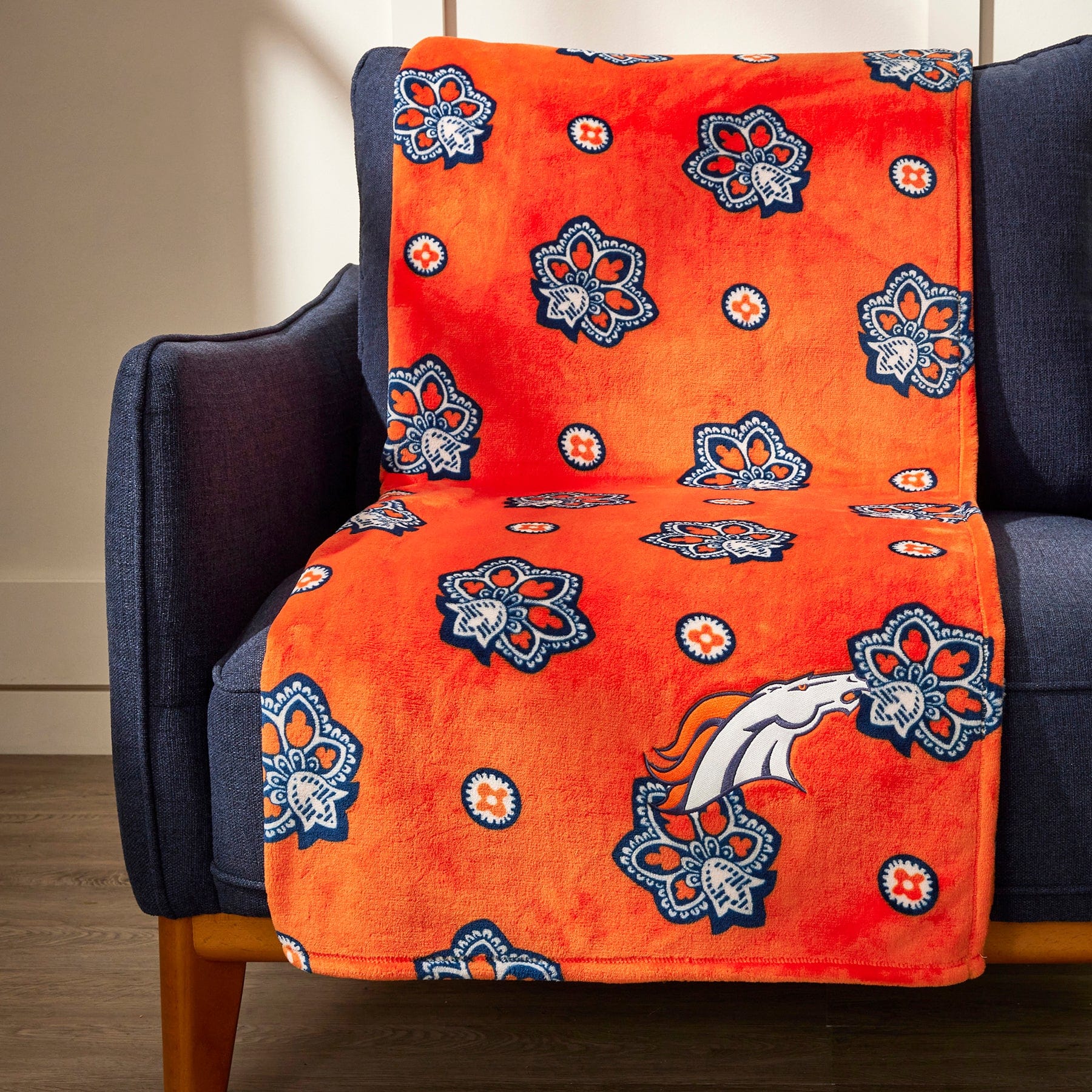 Denver Broncos Oversized Throw Blanket