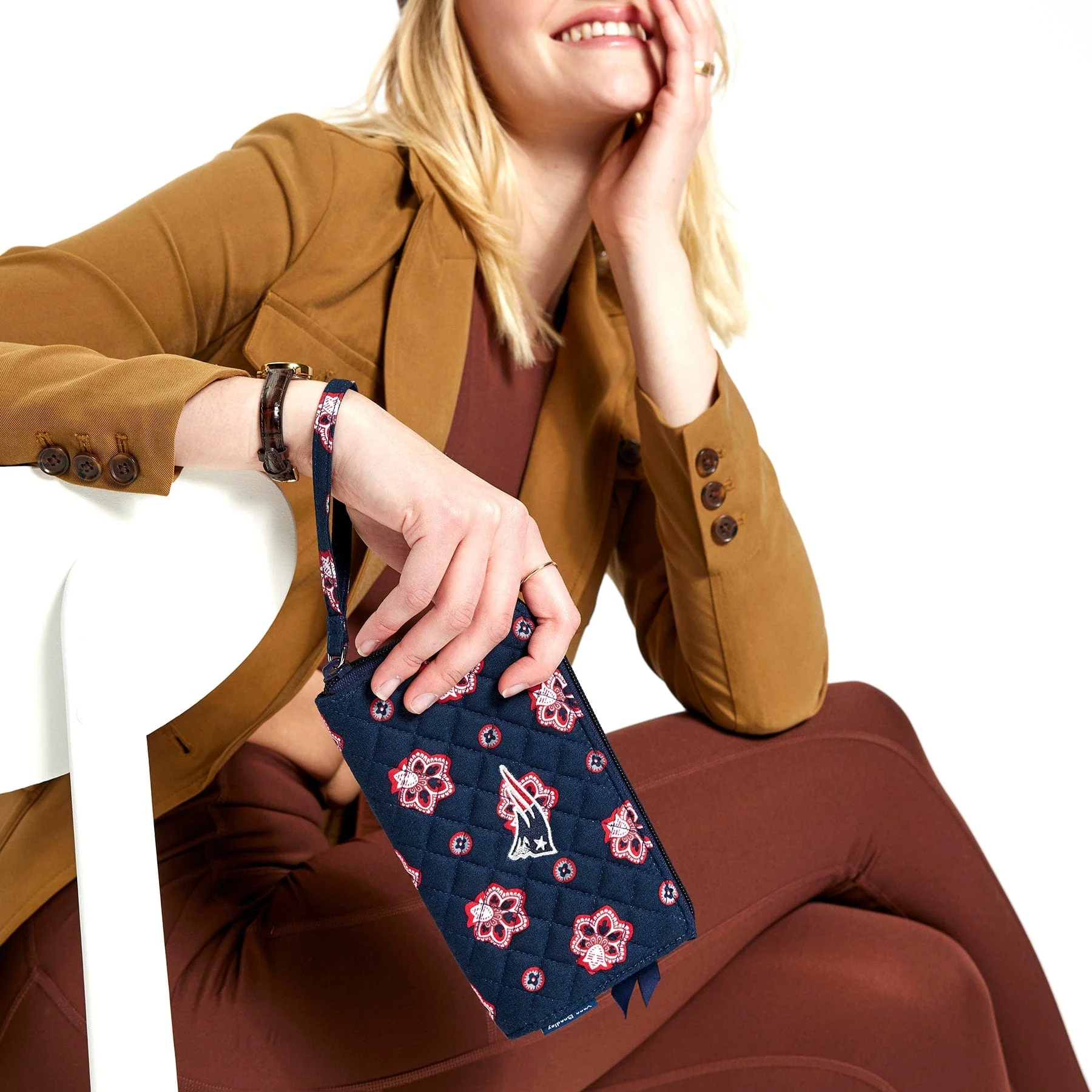 New England Patriots RFID Front Zip Wristlet