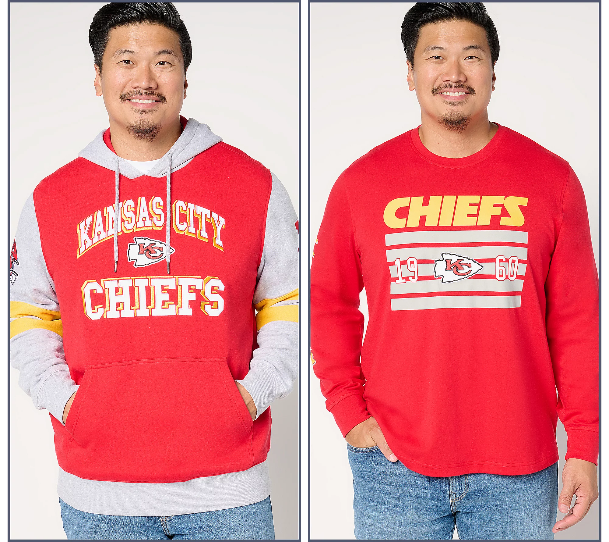 Kansas City Chiefs  Long Sleeve Tee & Pullover Hoodie Set