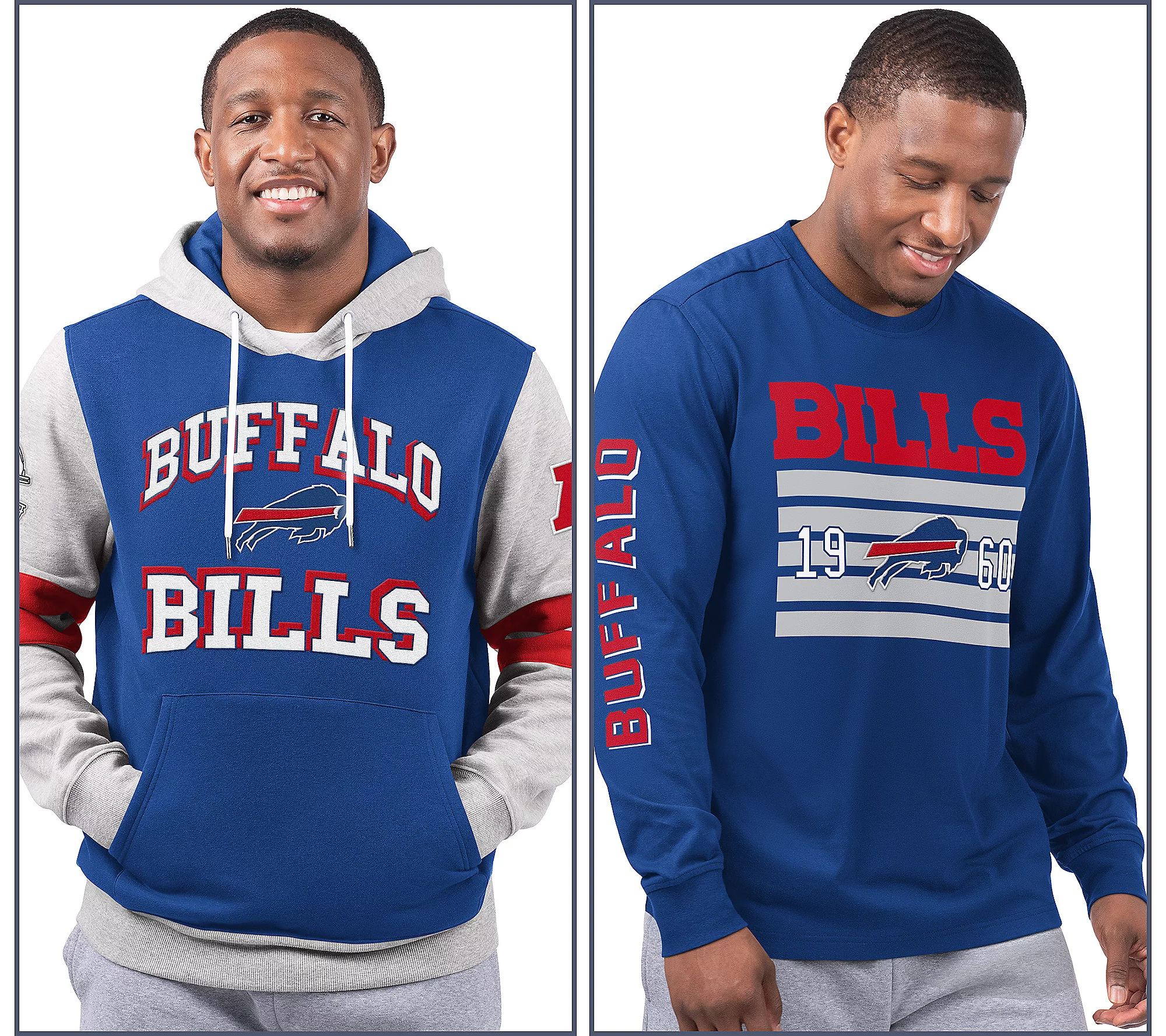 Buffalo Bills  Long Sleeve Tee & Pullover Hoodie Set
