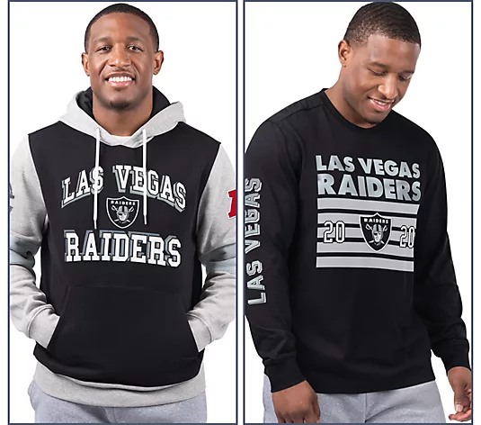 Las Vegas Raiders  Long Sleeve Tee & Pullover Hoodie Set