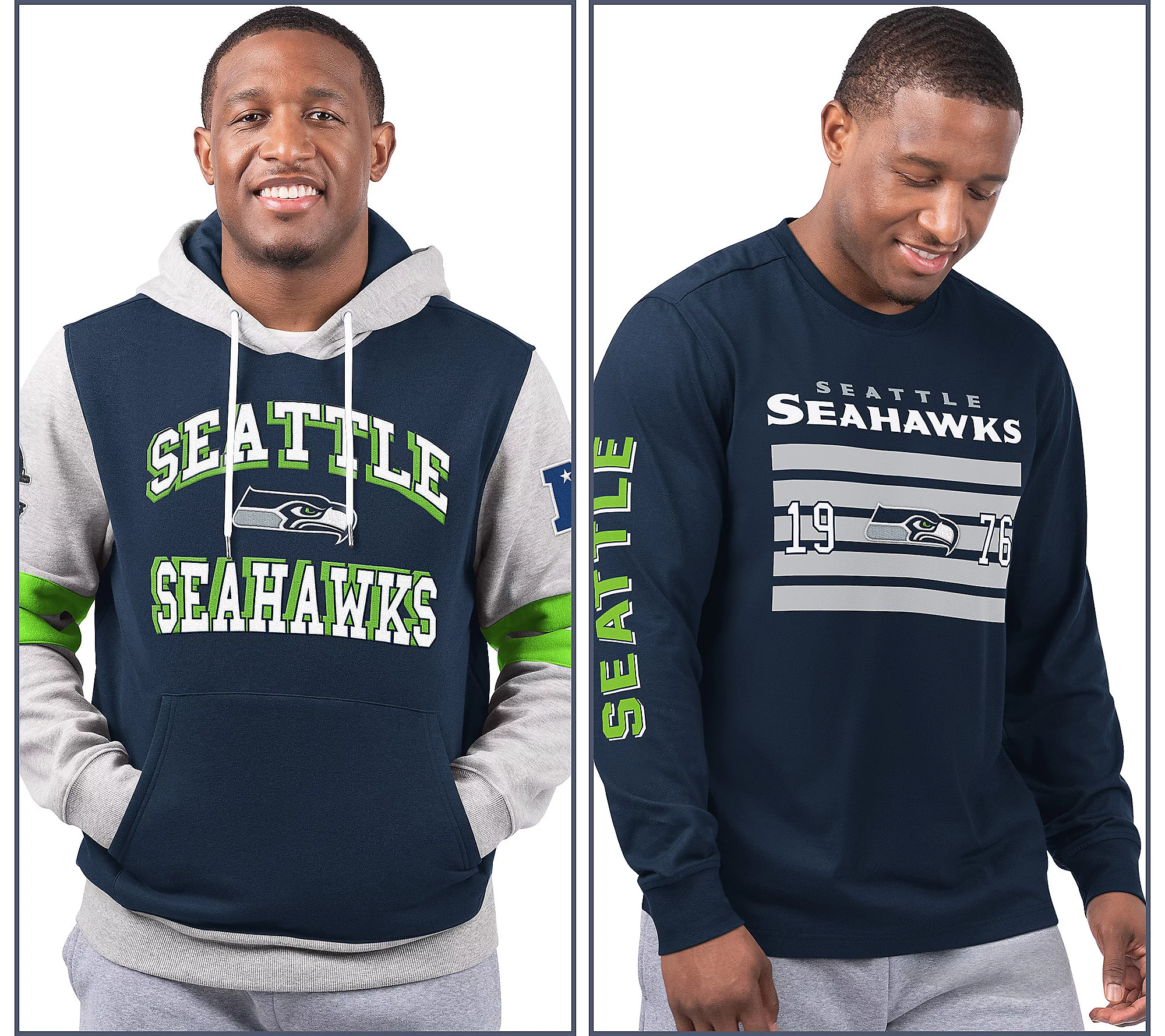 Seattle Seahawks  Long Sleeve Tee & Pullover Hoodie Set