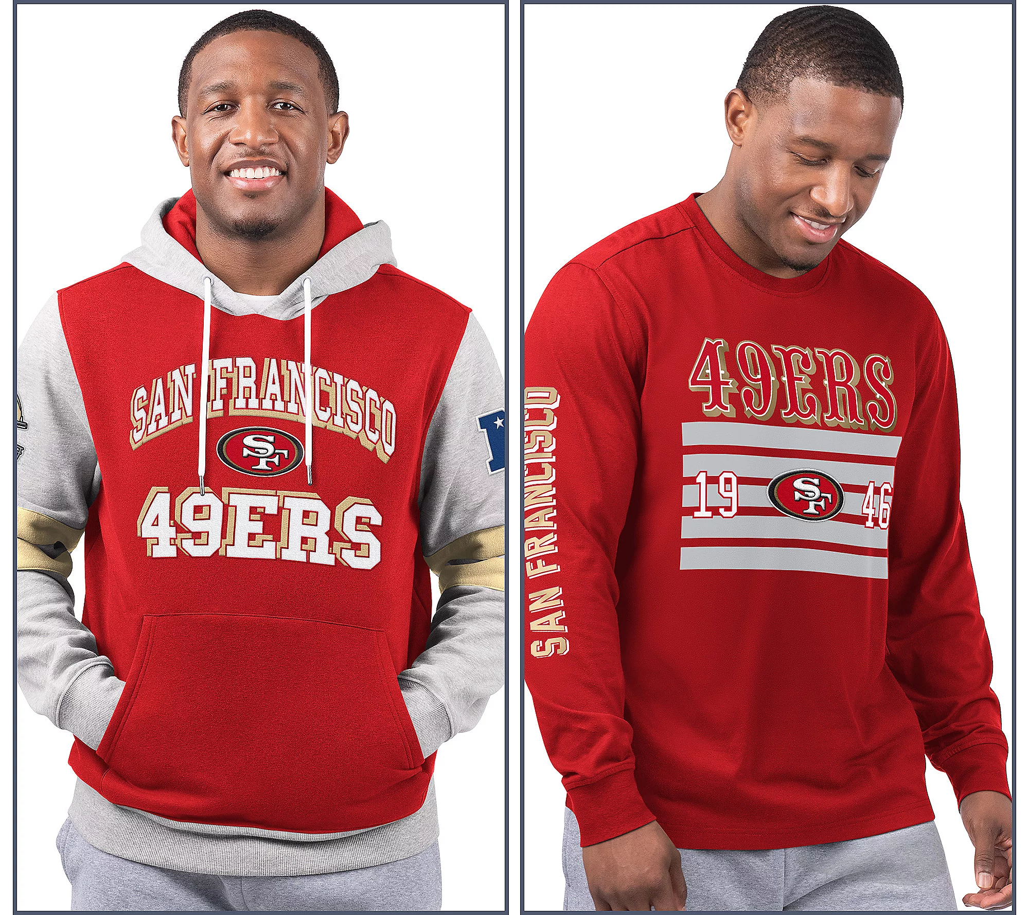 San Francisco 49ers  Long Sleeve Tee & Pullover Hoodie Set