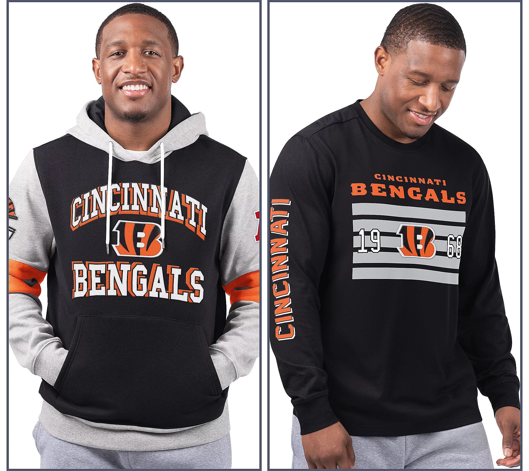 Cincinnati Bengals  Long Sleeve Tee & Pullover Hoodie Set