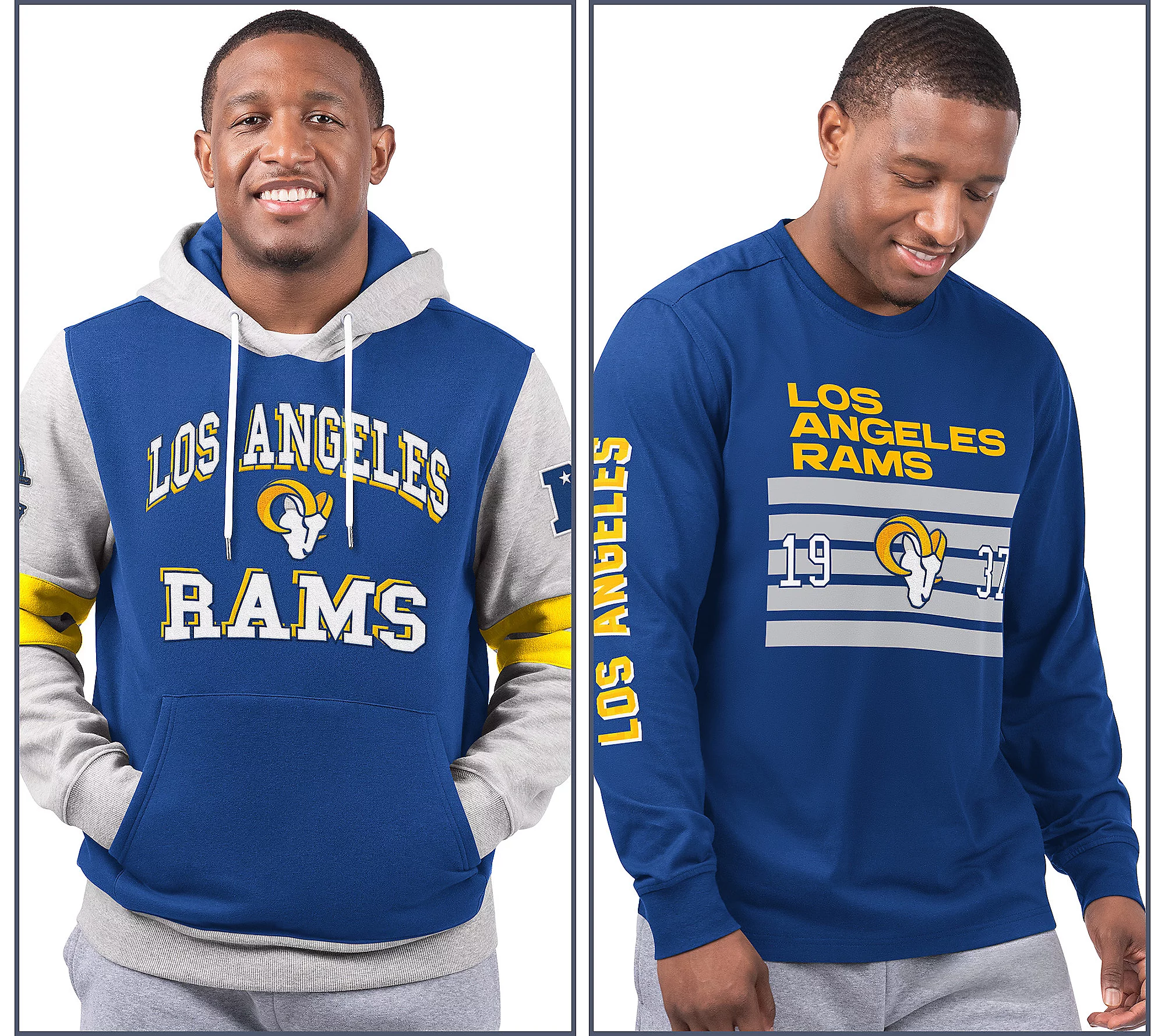 Los Angeles Rams  Long Sleeve Tee & Pullover Hoodie Set