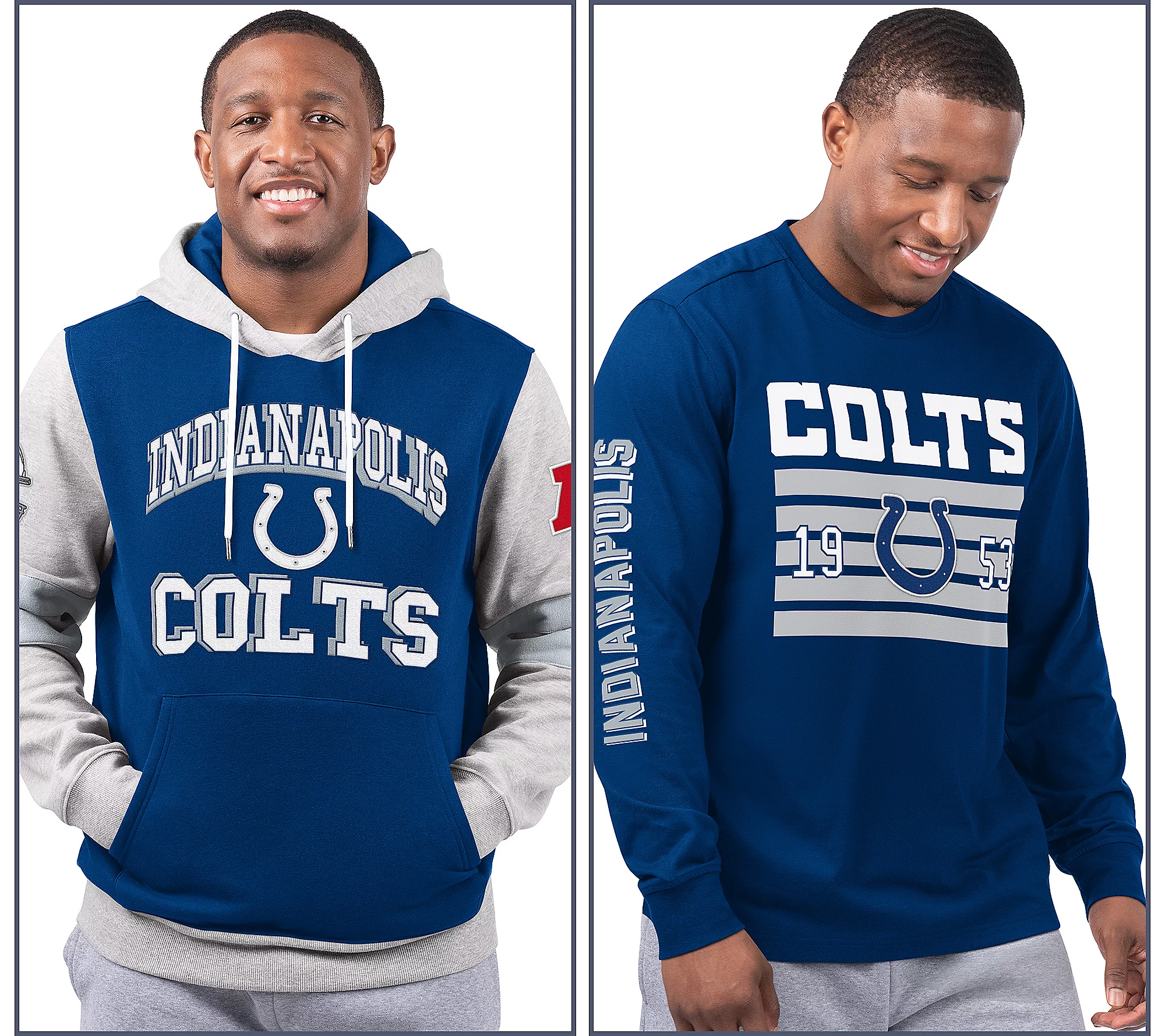 Indianapolis Colts  Long Sleeve Tee & Pullover Hoodie Set