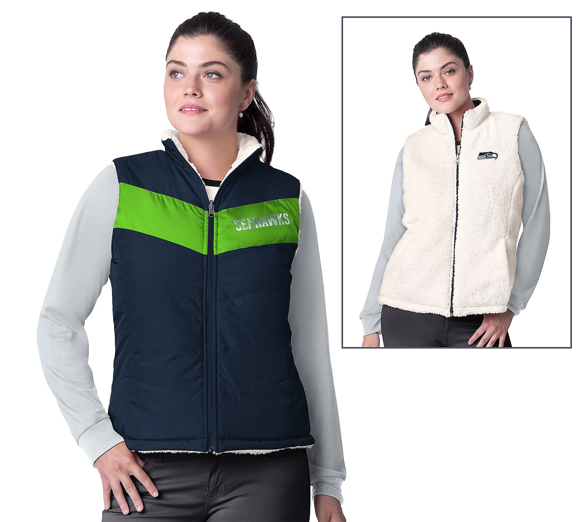 Seattle Seahawks Women's Game Rule Reversible Vest
