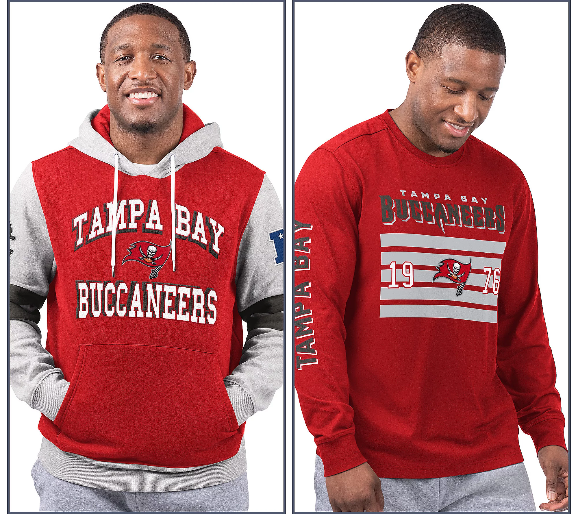 Tampa Bay Buccaneers  Long Sleeve Tee & Pullover Hoodie Set