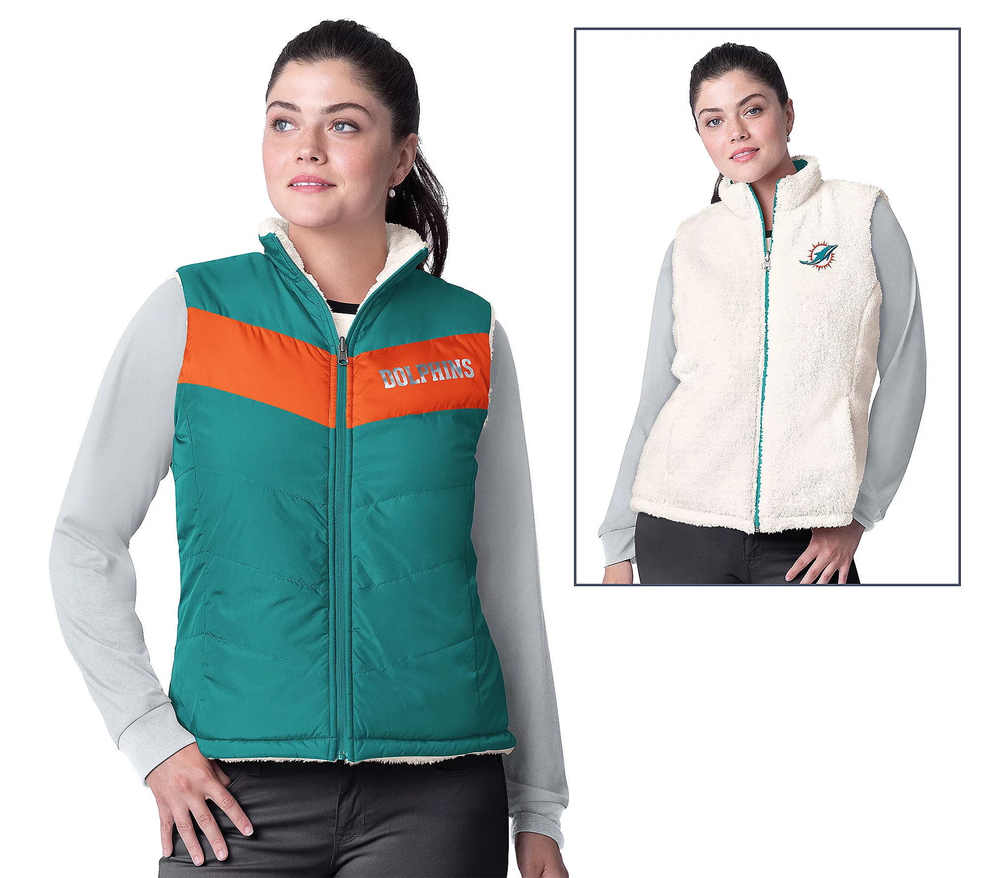 Miami Dolphins Women's Game Rule Reversible Vest