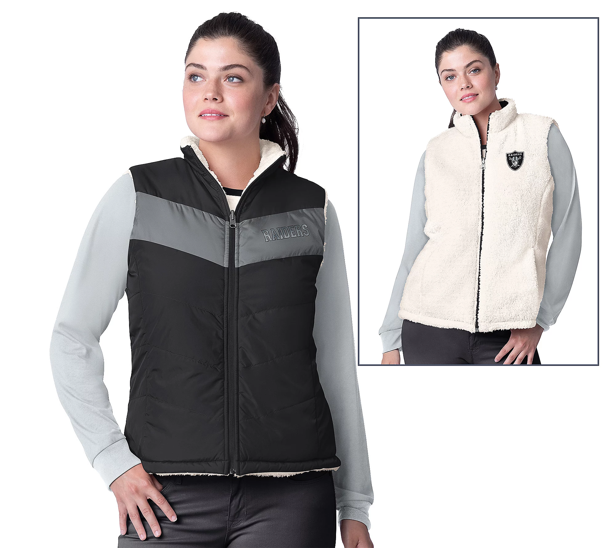 Las Vegas Raiders Women's Game Rule Reversible Vest