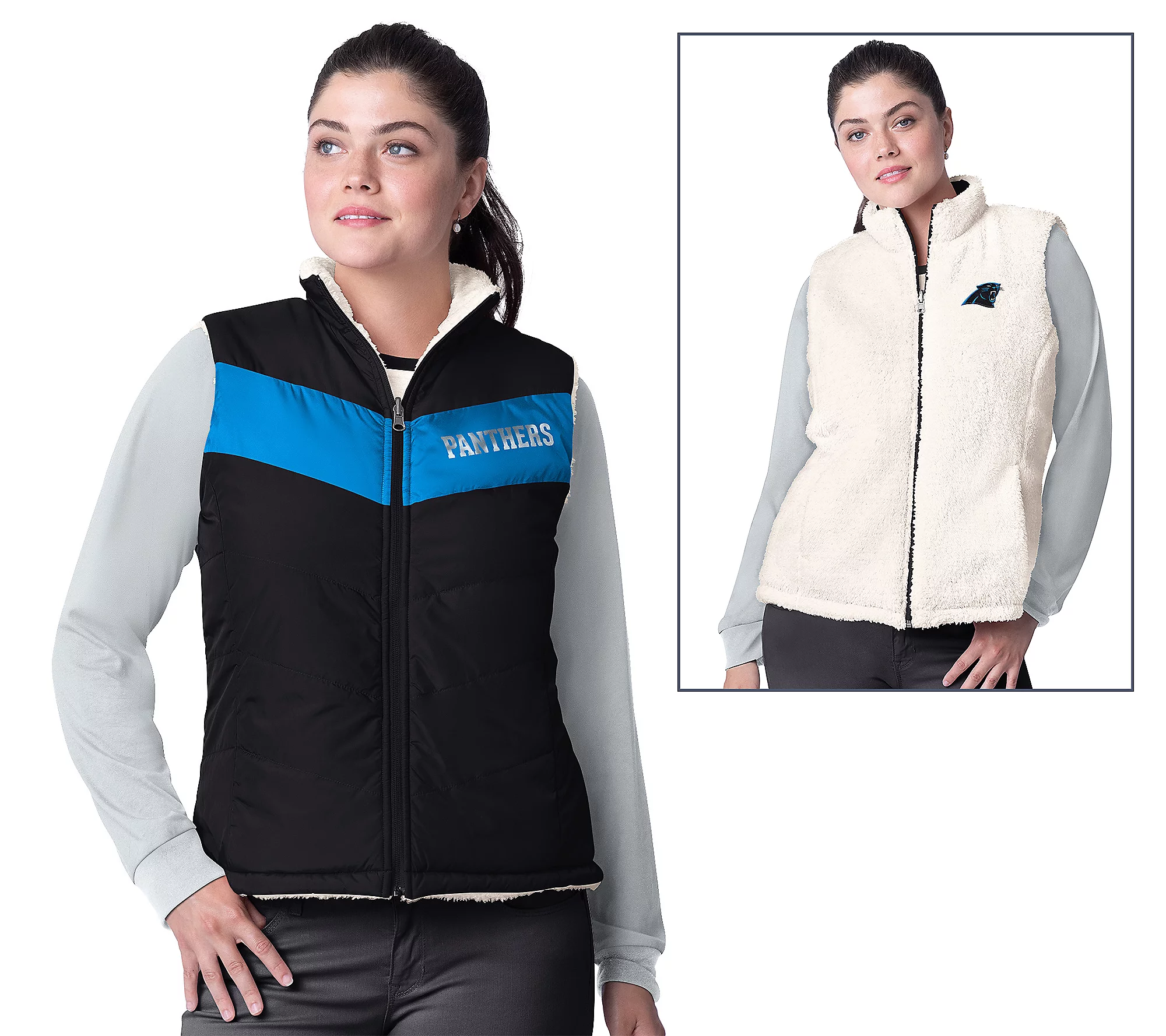 Carolina Panthers Women's Game Rule Reversible Vest