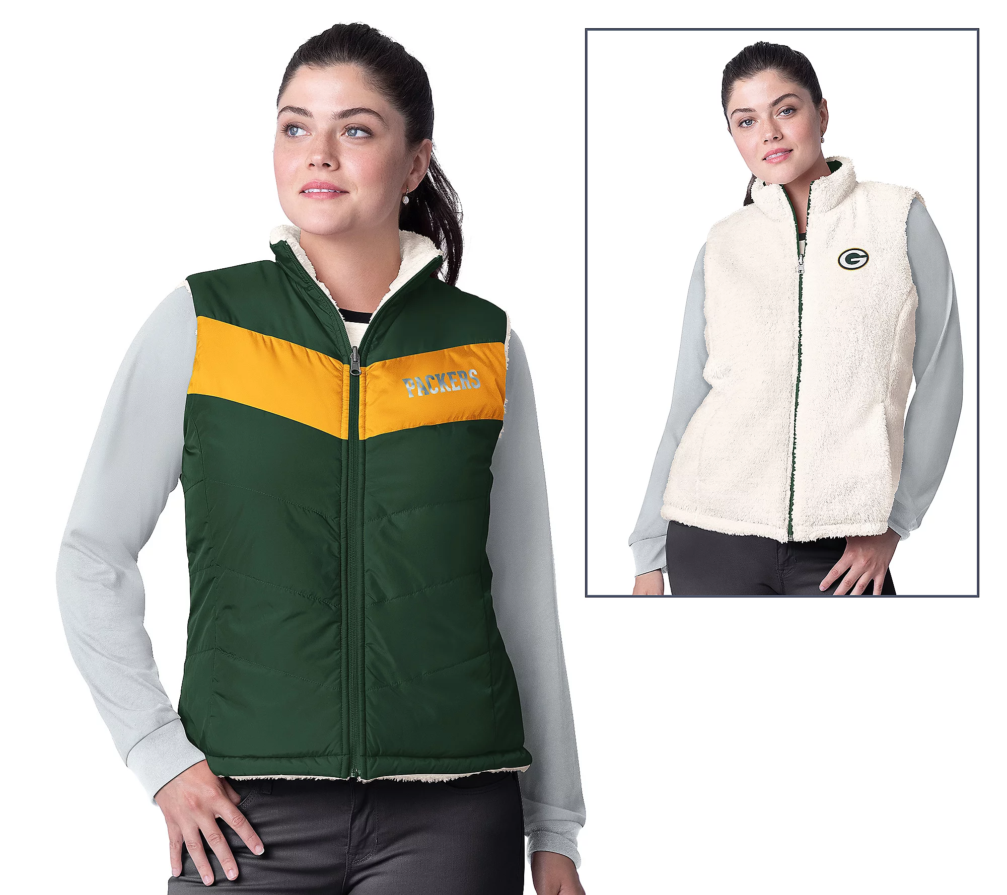 Green Bay Packers Women's Game Rule Reversible Vest