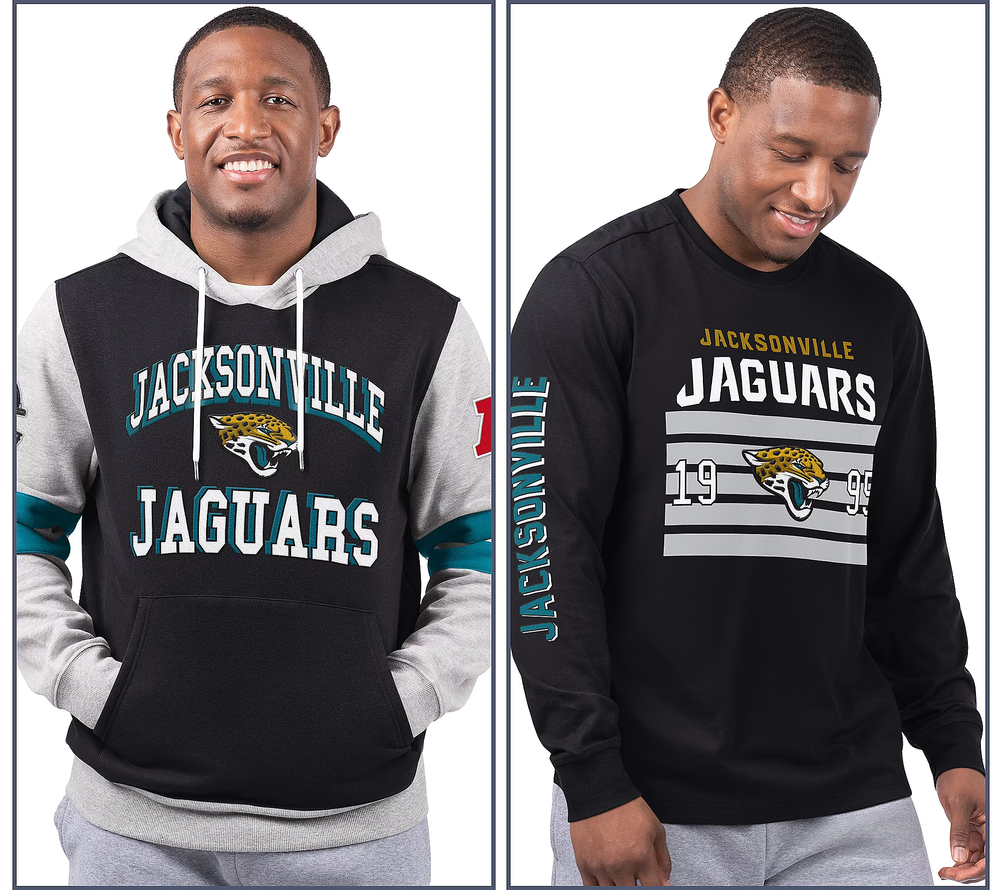 Jacksonville Jaguars  Long Sleeve Tee & Pullover Hoodie Set