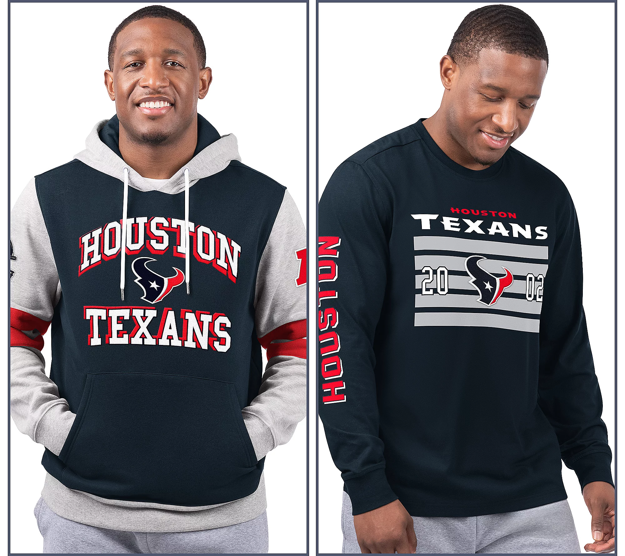 Houston Texans  Long Sleeve Tee & Pullover Hoodie Set