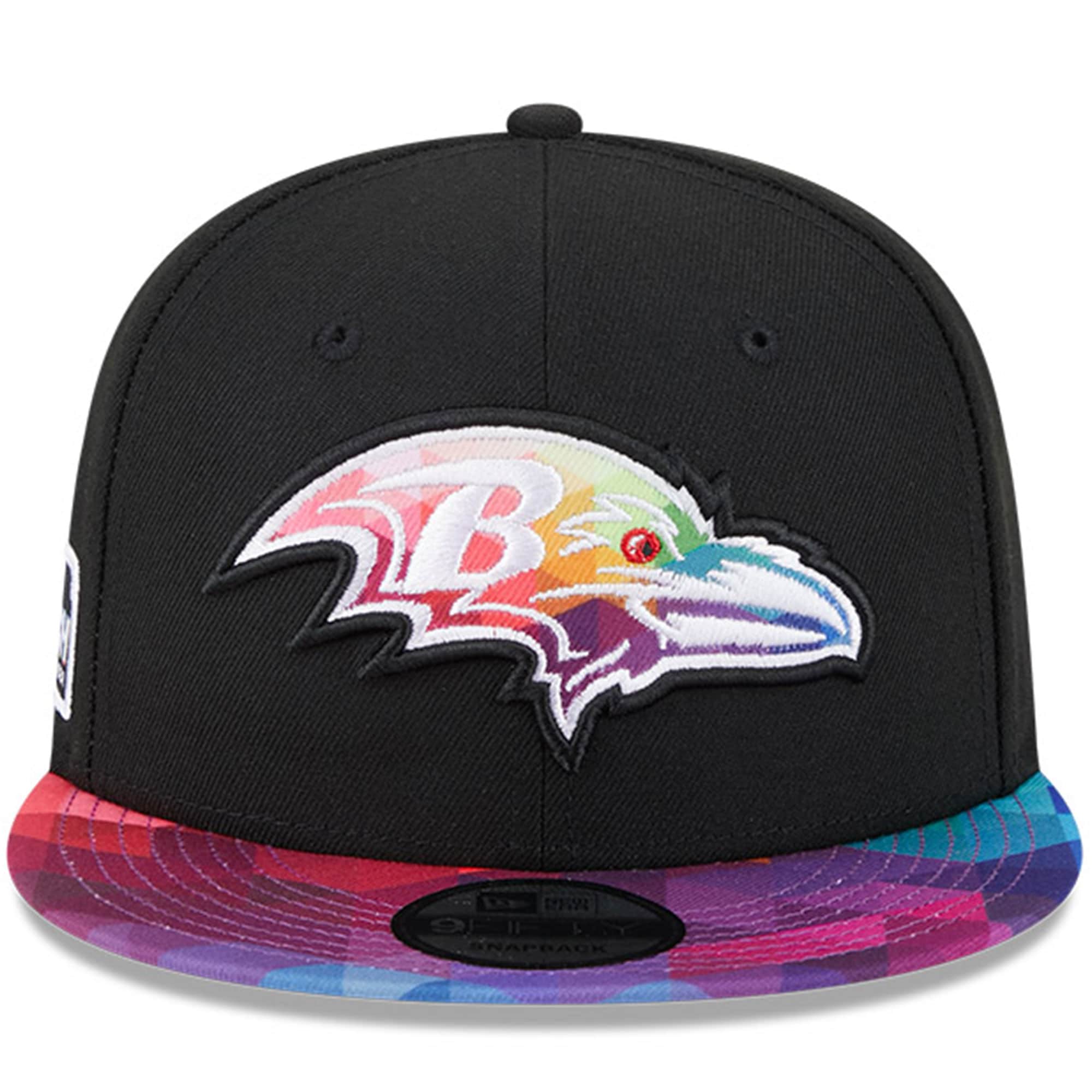 Baltimore Ravens Youth Black 2023 Crucial Catch 9FIFTY Snapback Hat