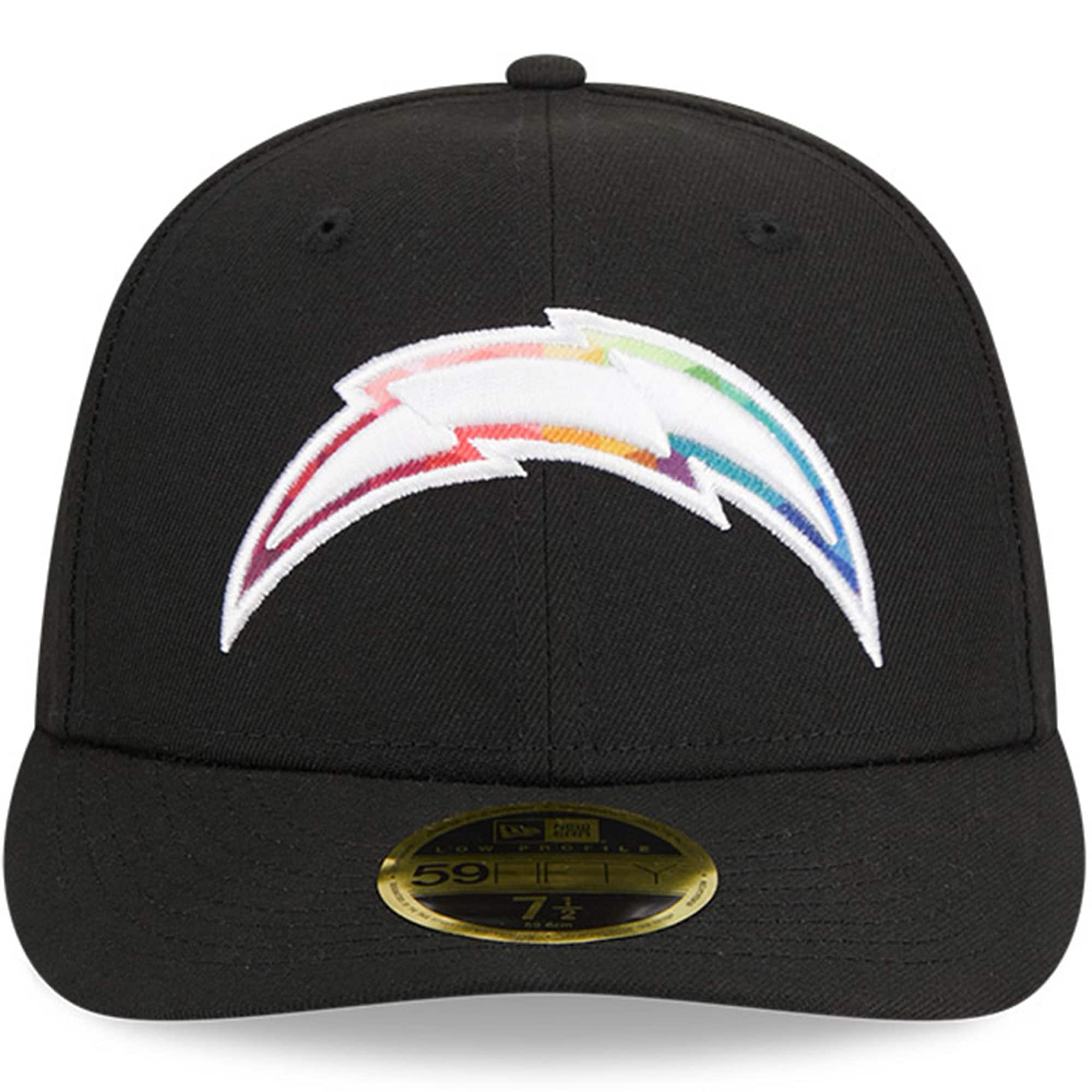 Los Angeles Chargers Men's Black 2023 Crucial Catch Low Profile 59FIFTY Fitted Hat
