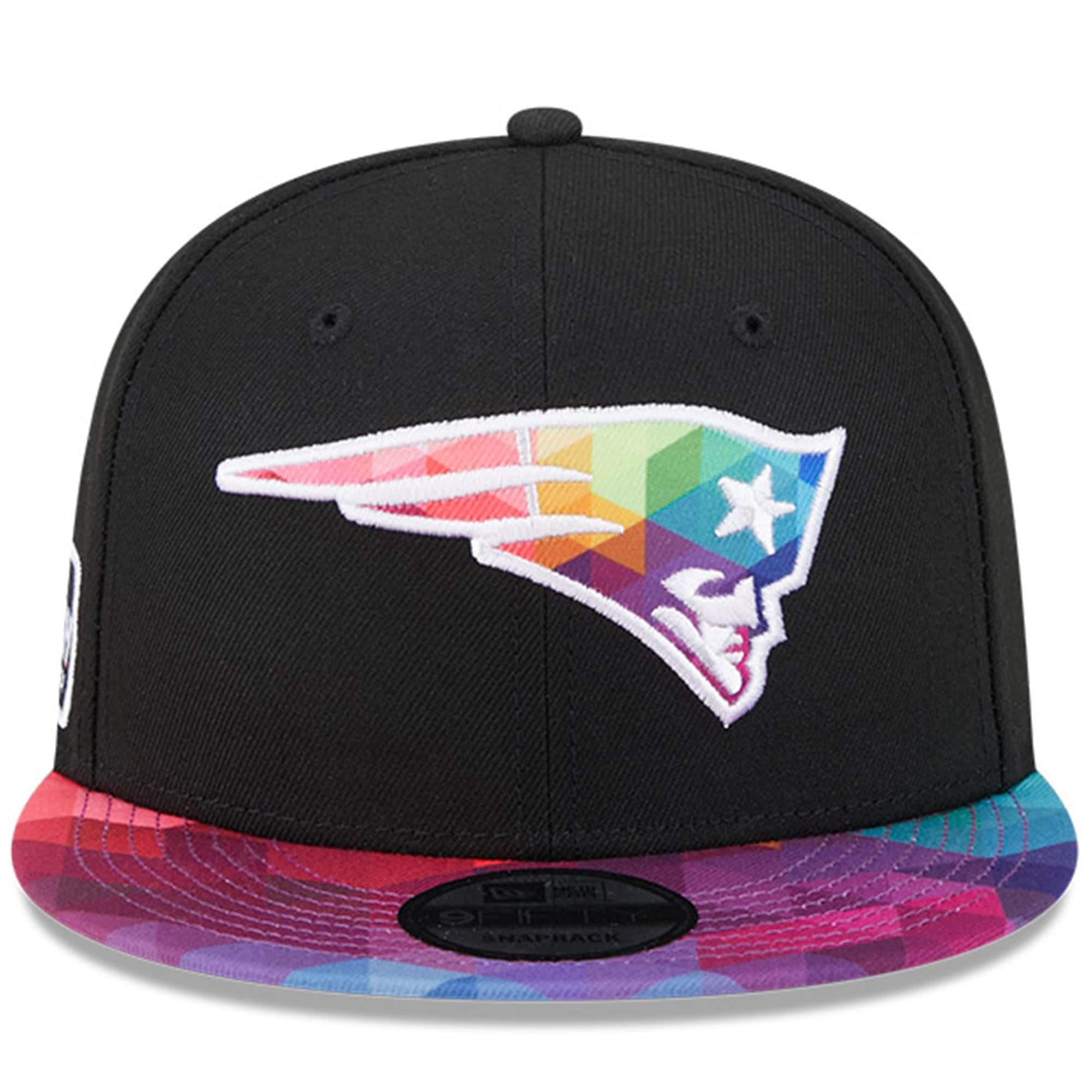 New England Patriots Men's Black 2023 Crucial Catch 9FIFTY Snapback Hat