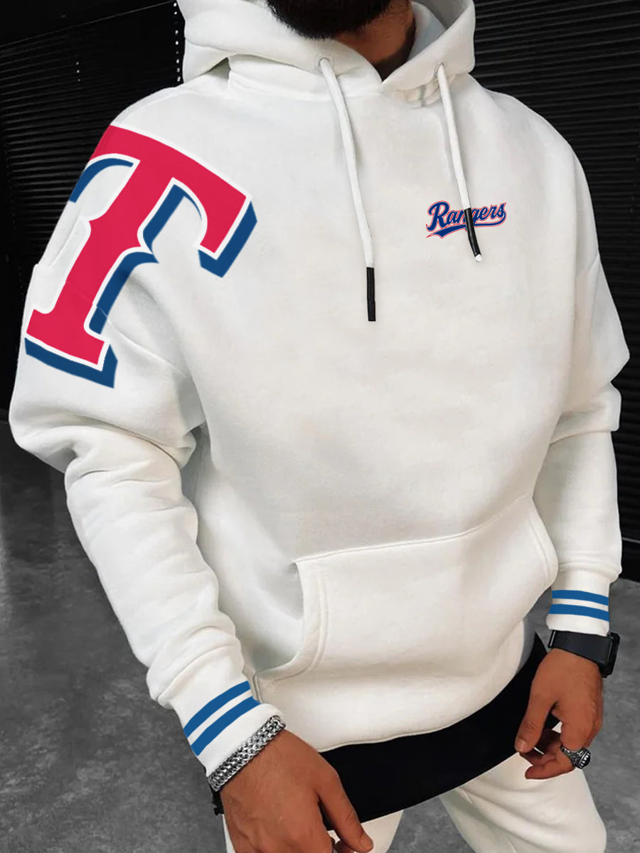 Texas Rangers Fashion Men's Crewneck Hooded