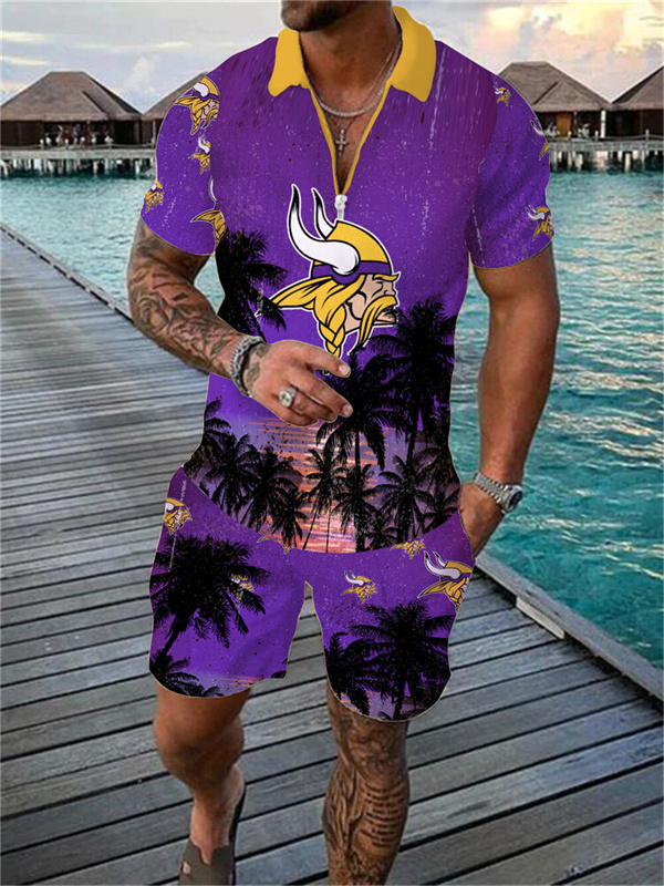 Minnesota Vikings Limited Edition Polo Shirt And Shorts Two-Piece Suits
