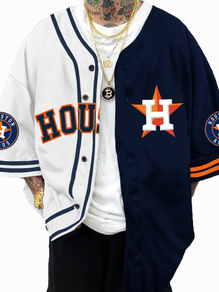 Houston AstrosMLB Men's Fashion Short Sleeve Jersey