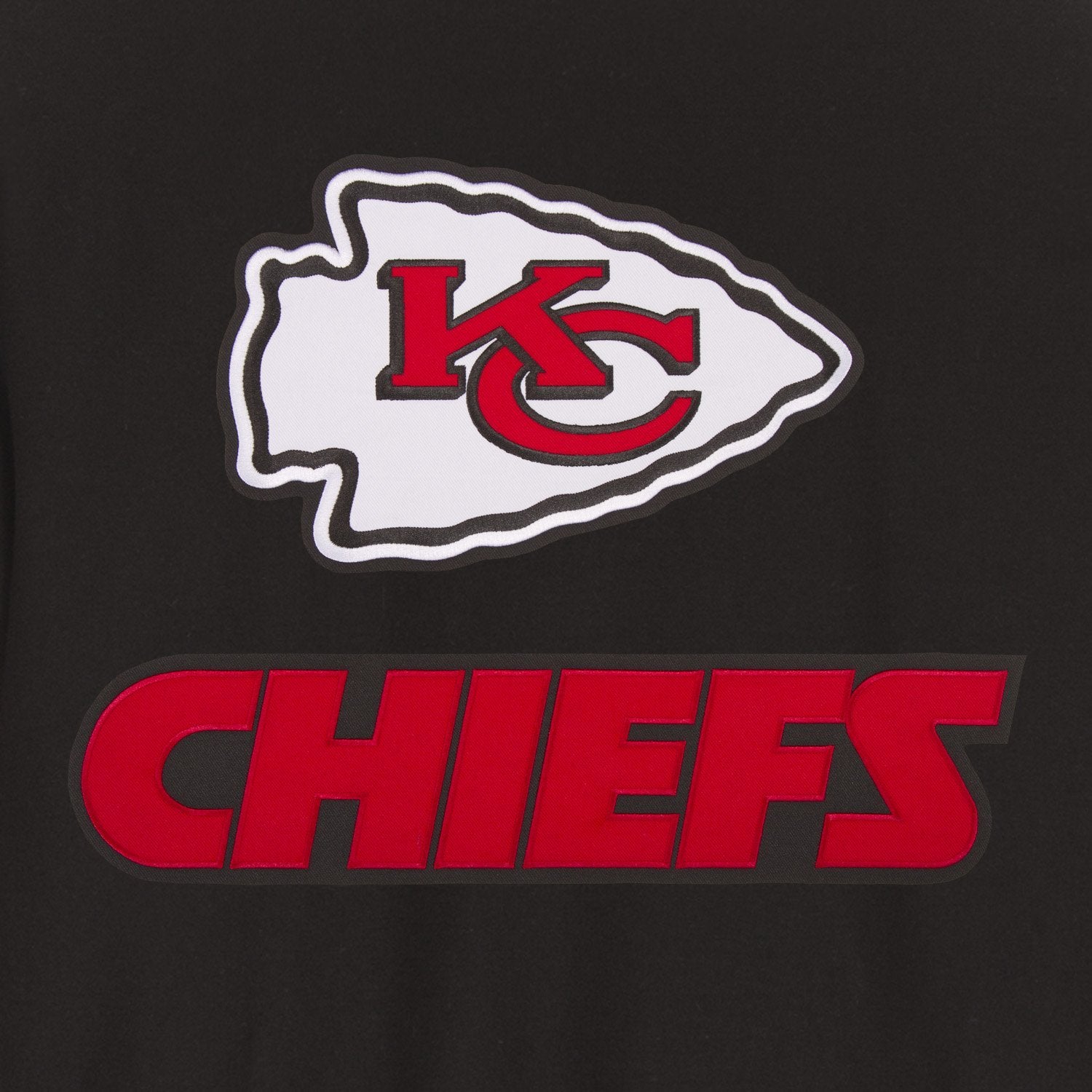 KANSAS CITY CHIEFS JH DESIGN WOOL REVERSIBLE FULL-SNAP JACKET – BLACK