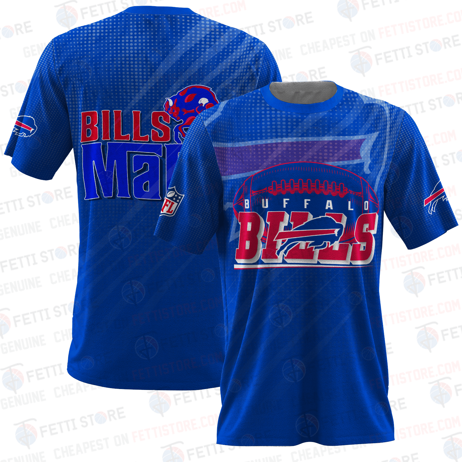 Buffalo Bills American Football Pattern 3D T-Shirt