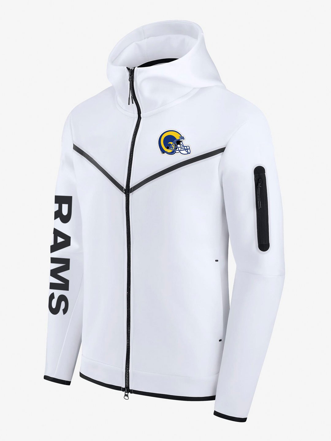 Los Angeles Rams White Diamond Full-Zip Jacket