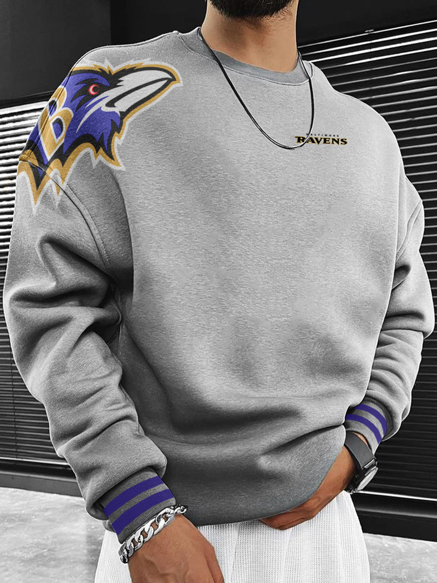 Baltimore Ravens Printed Unisex Casual Sweatshirt