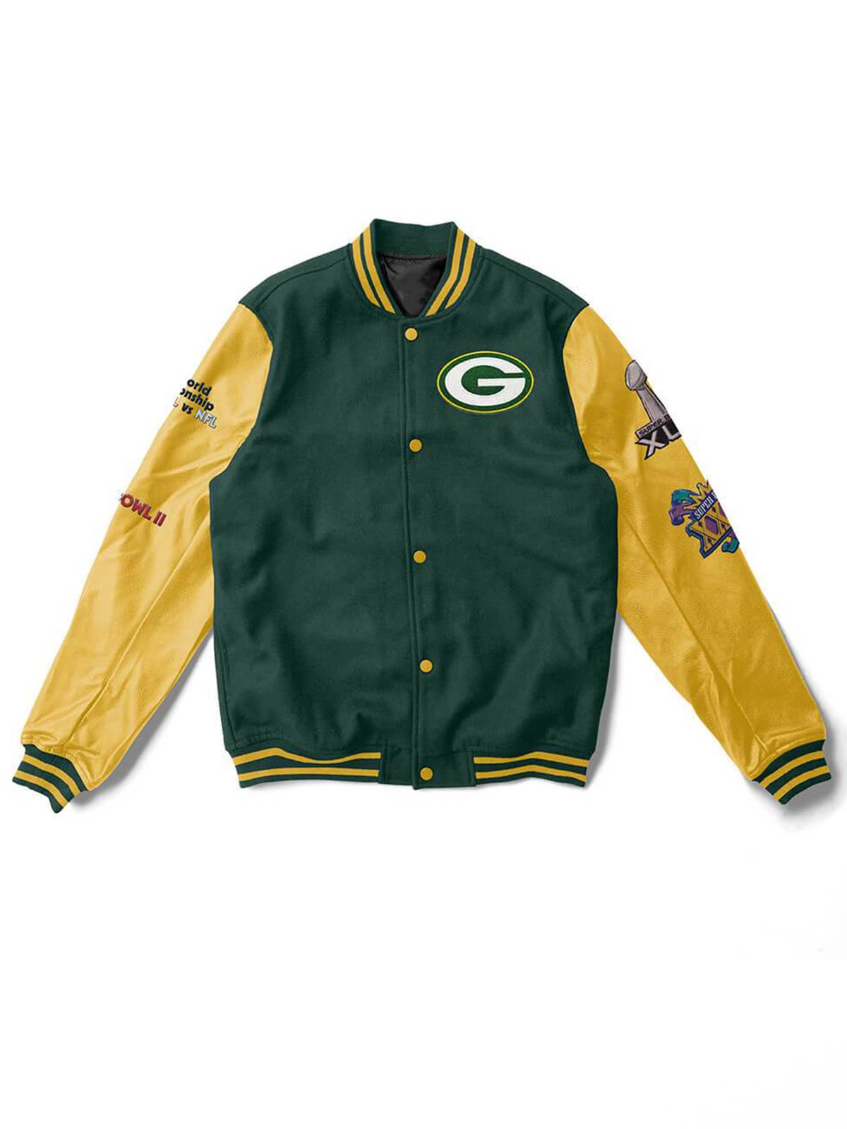 Green Bay Packers Fashion Varsity Bomber Jacket
