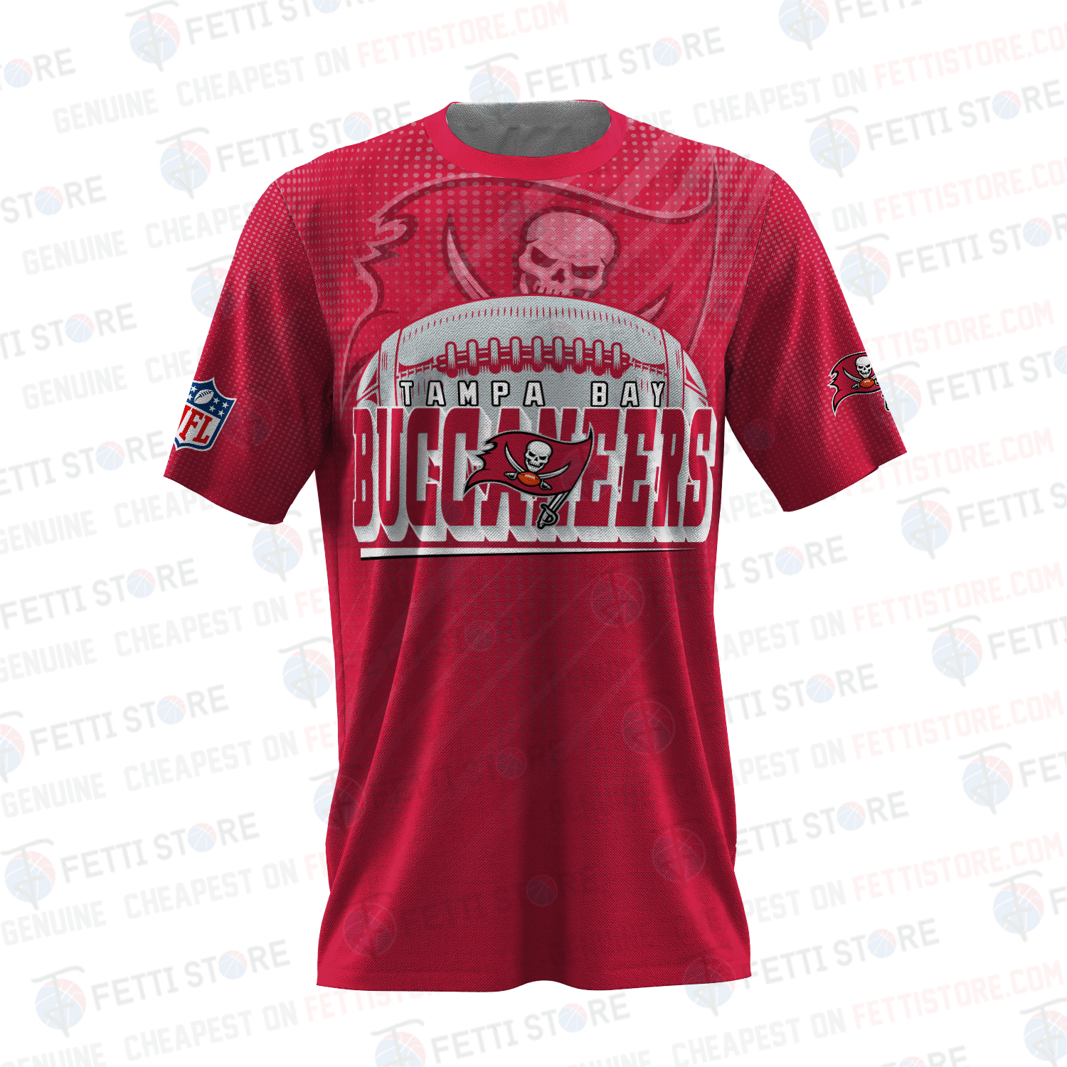 Tampa Bay Buccaneers American Football Pattern 3D T-Shirt
