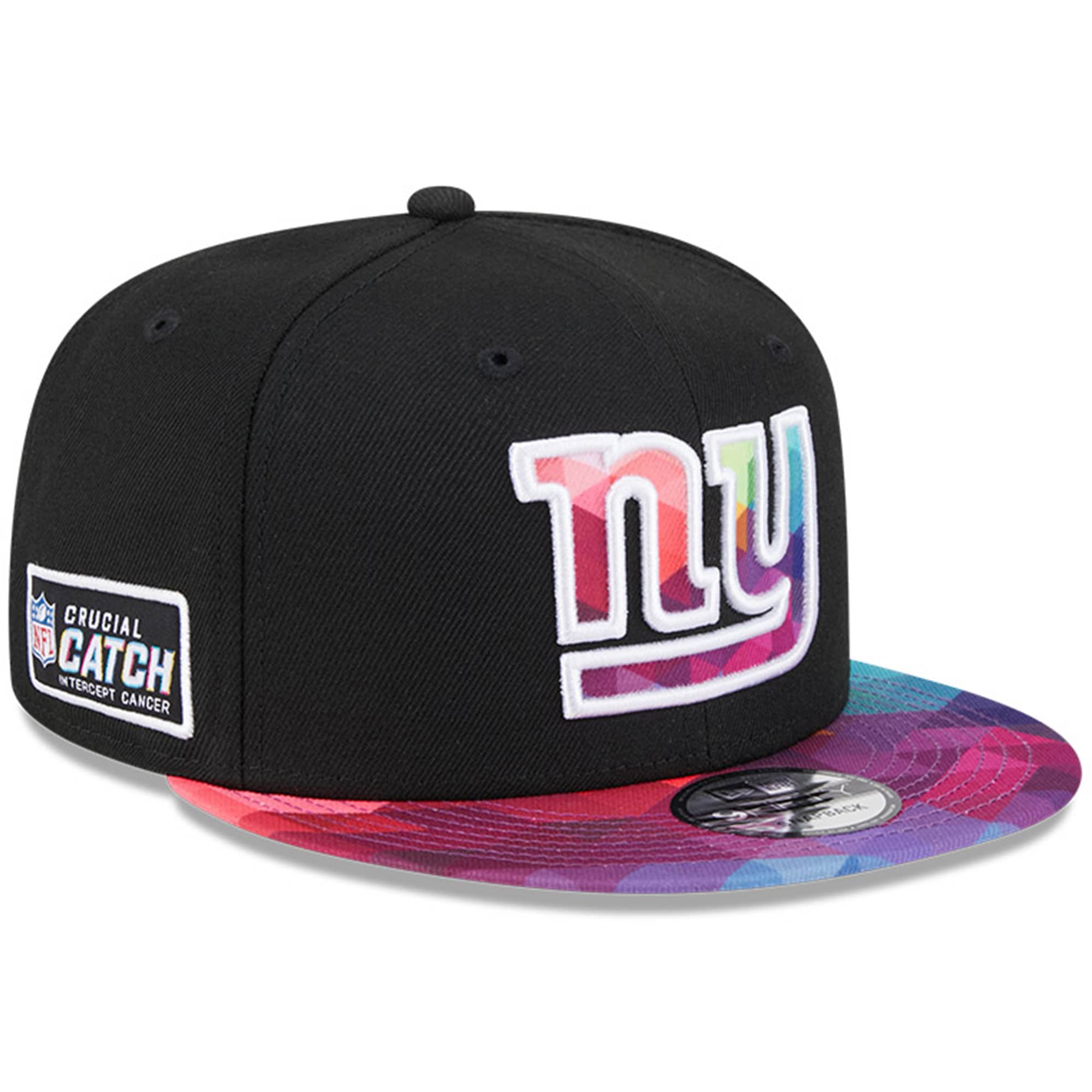 New York Giants Men's   Black 2023  Crucial Catch 9FIFTY Snapback Hat