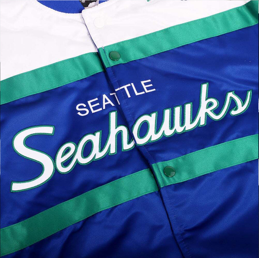 Seattle Seahawks Special Script Heavyweight Satin Jacket