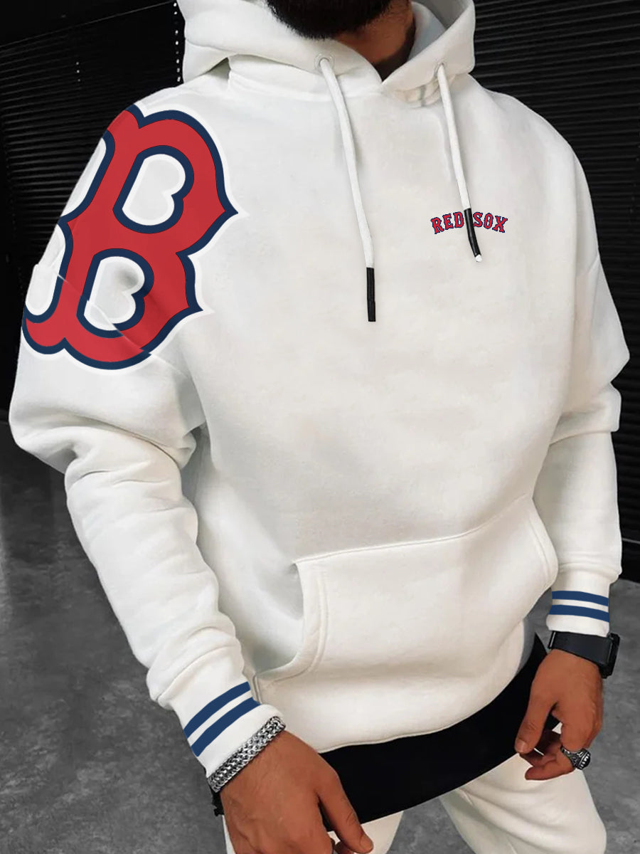 Boston Red Sox Fashion Men's Crewneck Hooded