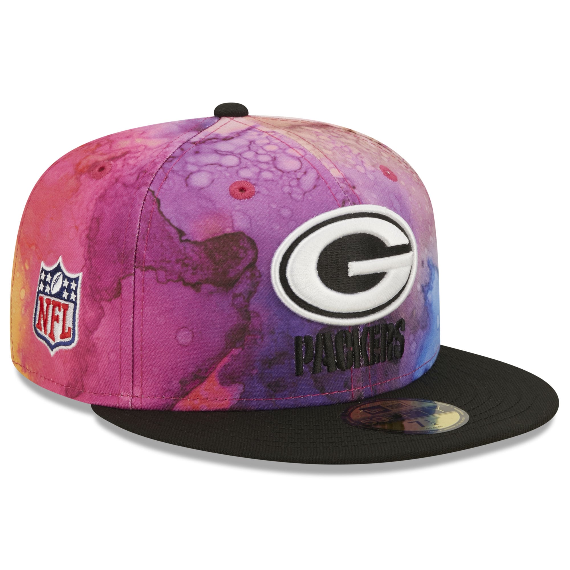 Green Bay Packers Men's Pink/Black 2022 Crucial Catch 59FIFTY Fitted Hat