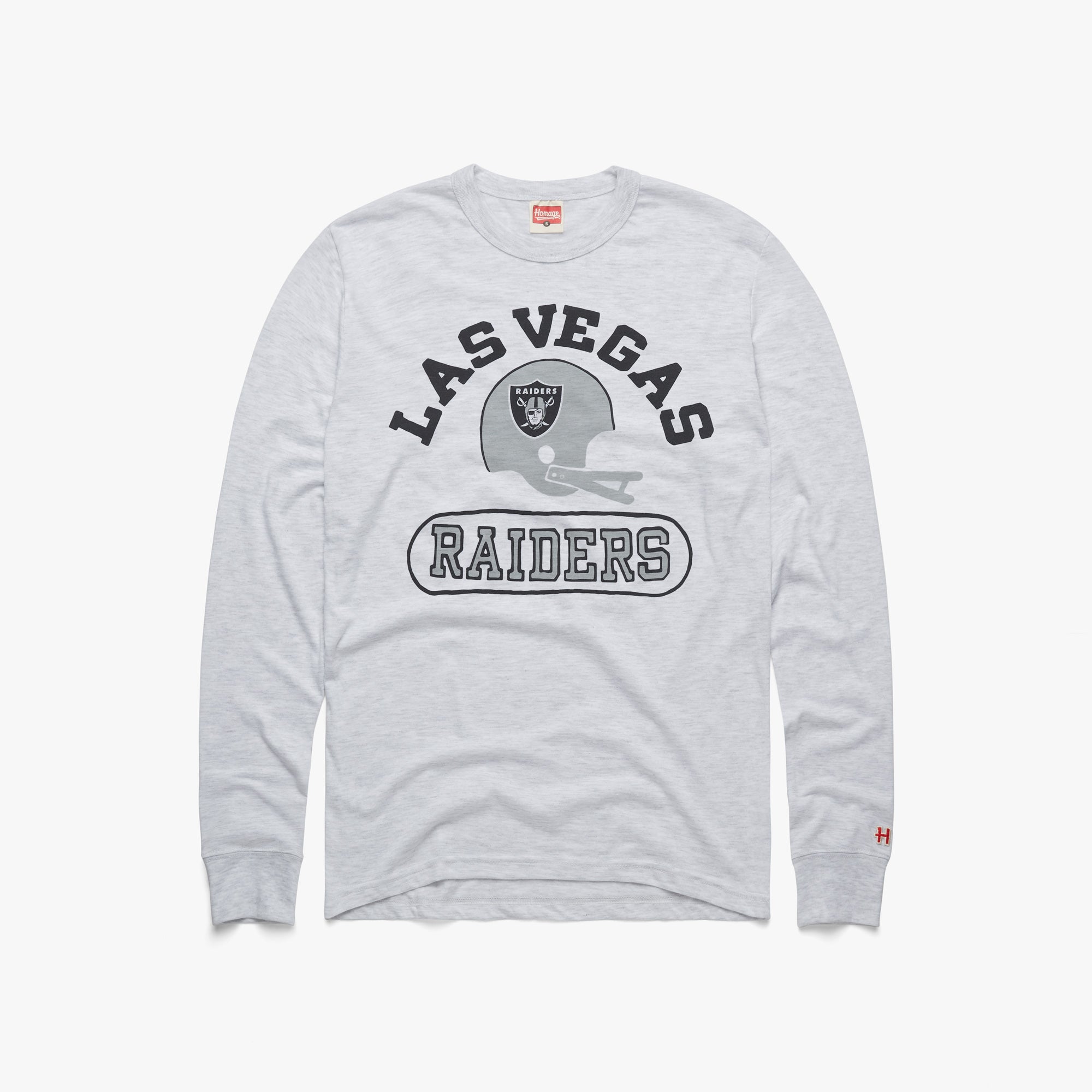 Las Vegas Raiders Throwback Helmet Long Sleeve Tee
