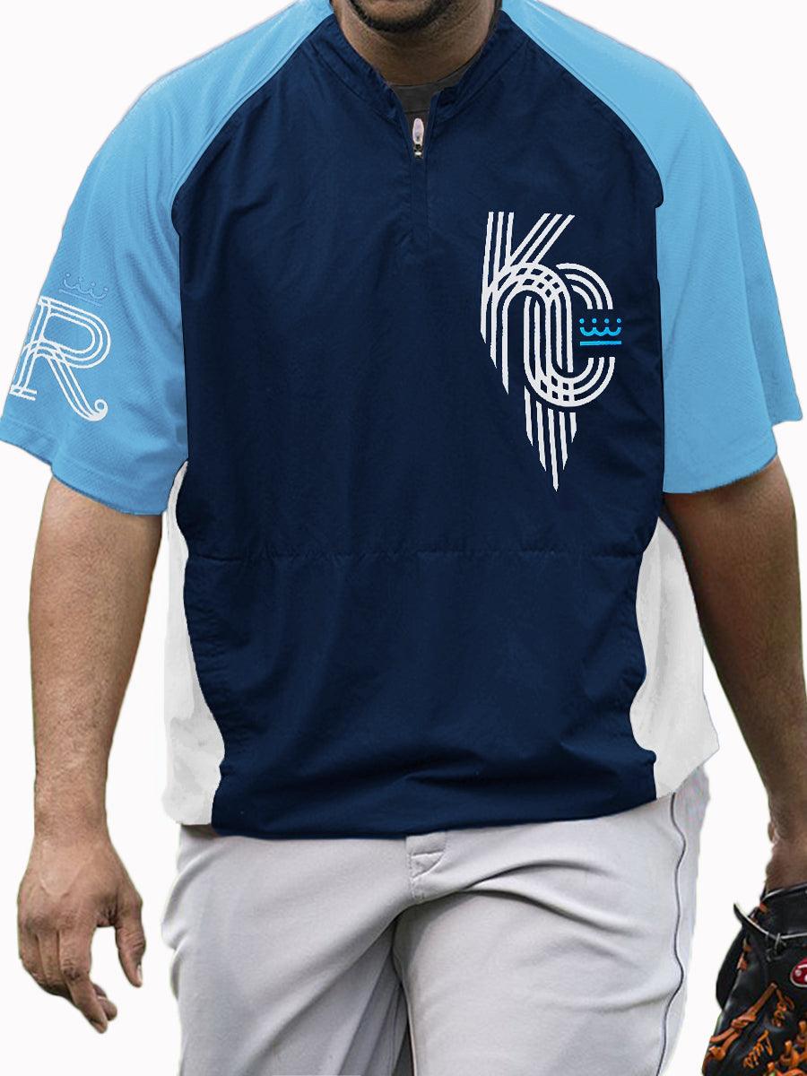 Kansas City Royals MLB Men's Raglan Short Sleeve Sports Top