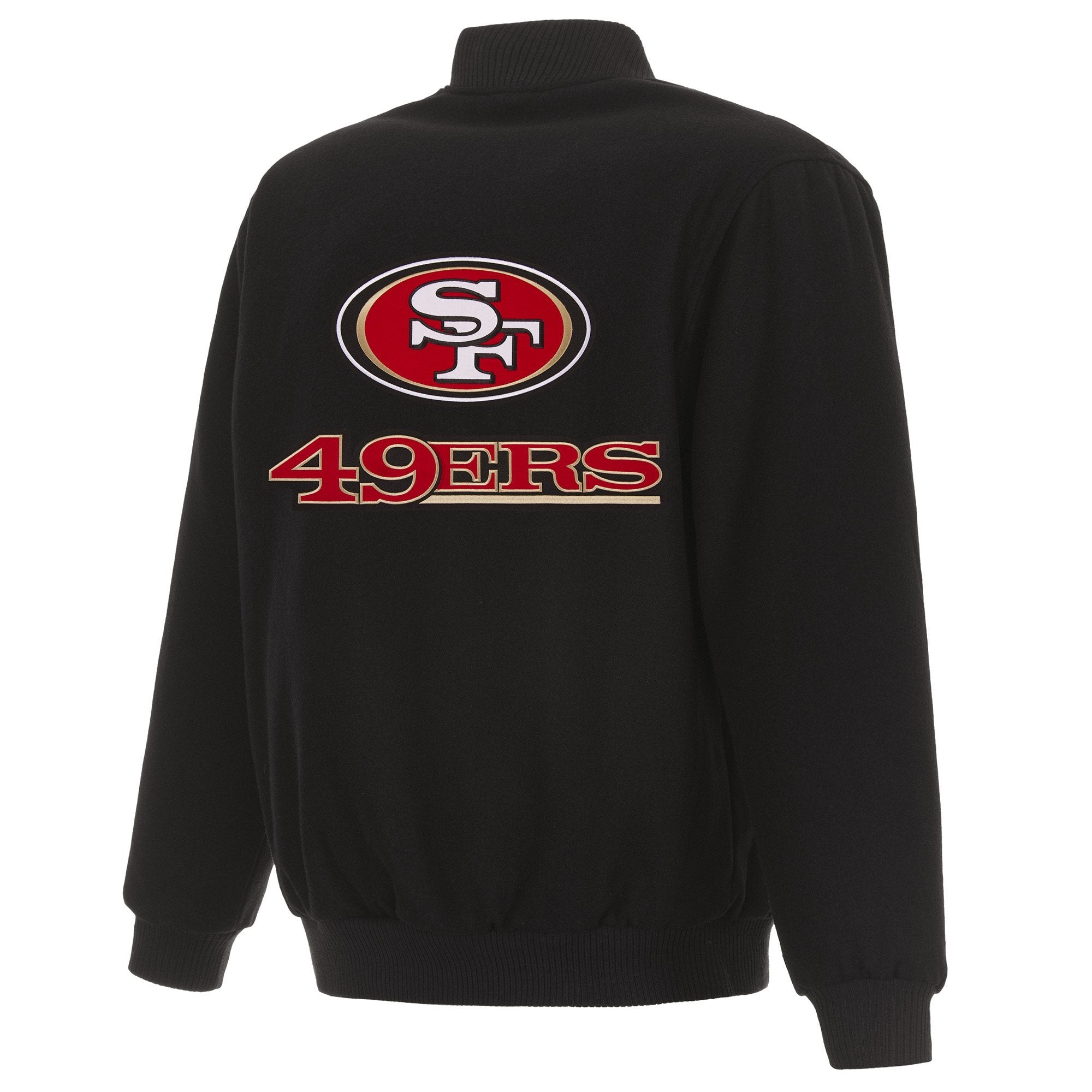 SAN FRANCISCO 49ERS REVERSIBLE WOOL JACKET - BLACK