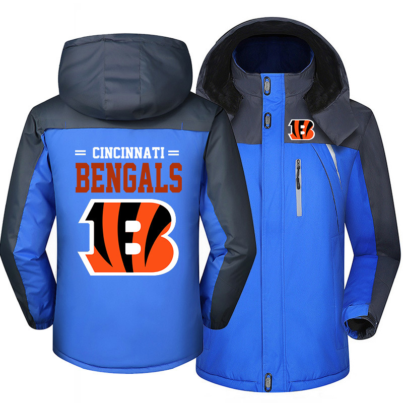 Cincinnati Bengals Warm Hoodie Fleece Coat Winter Jacket Coat Ski Suit