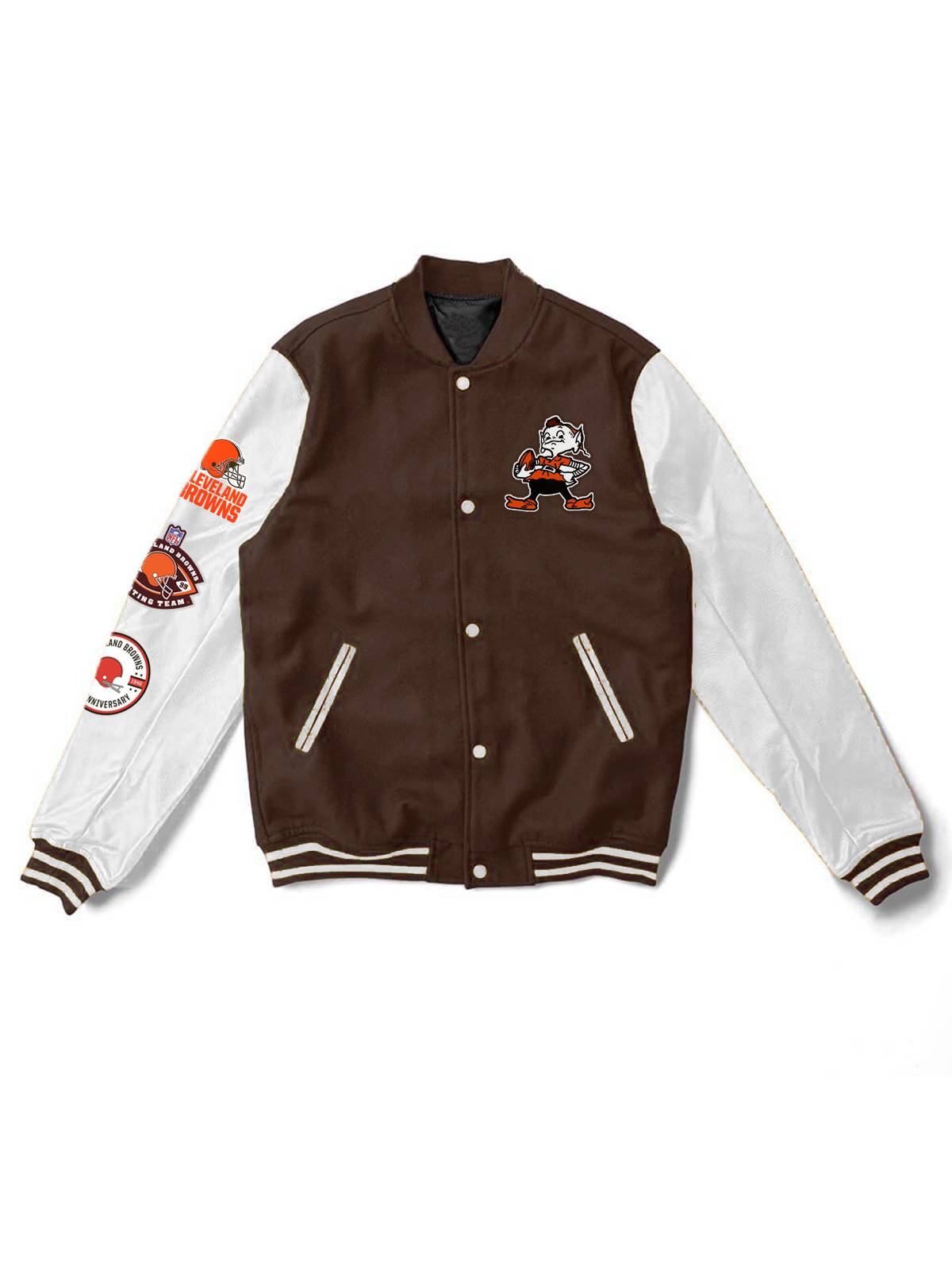 Cleveland Browns Fashion Printed Varsity  Jacket